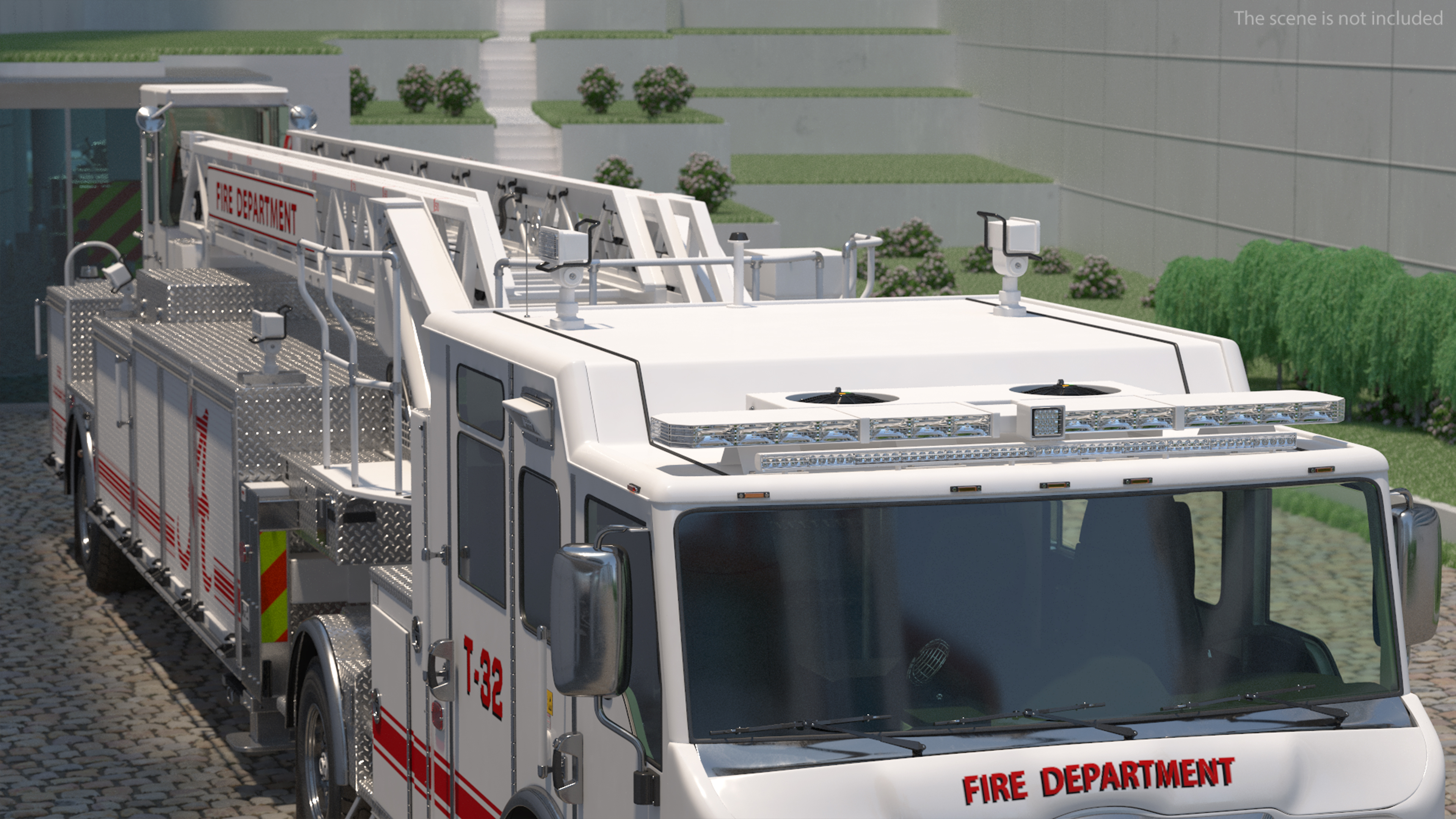 3D model White Velocity Ascendant Fire Truck