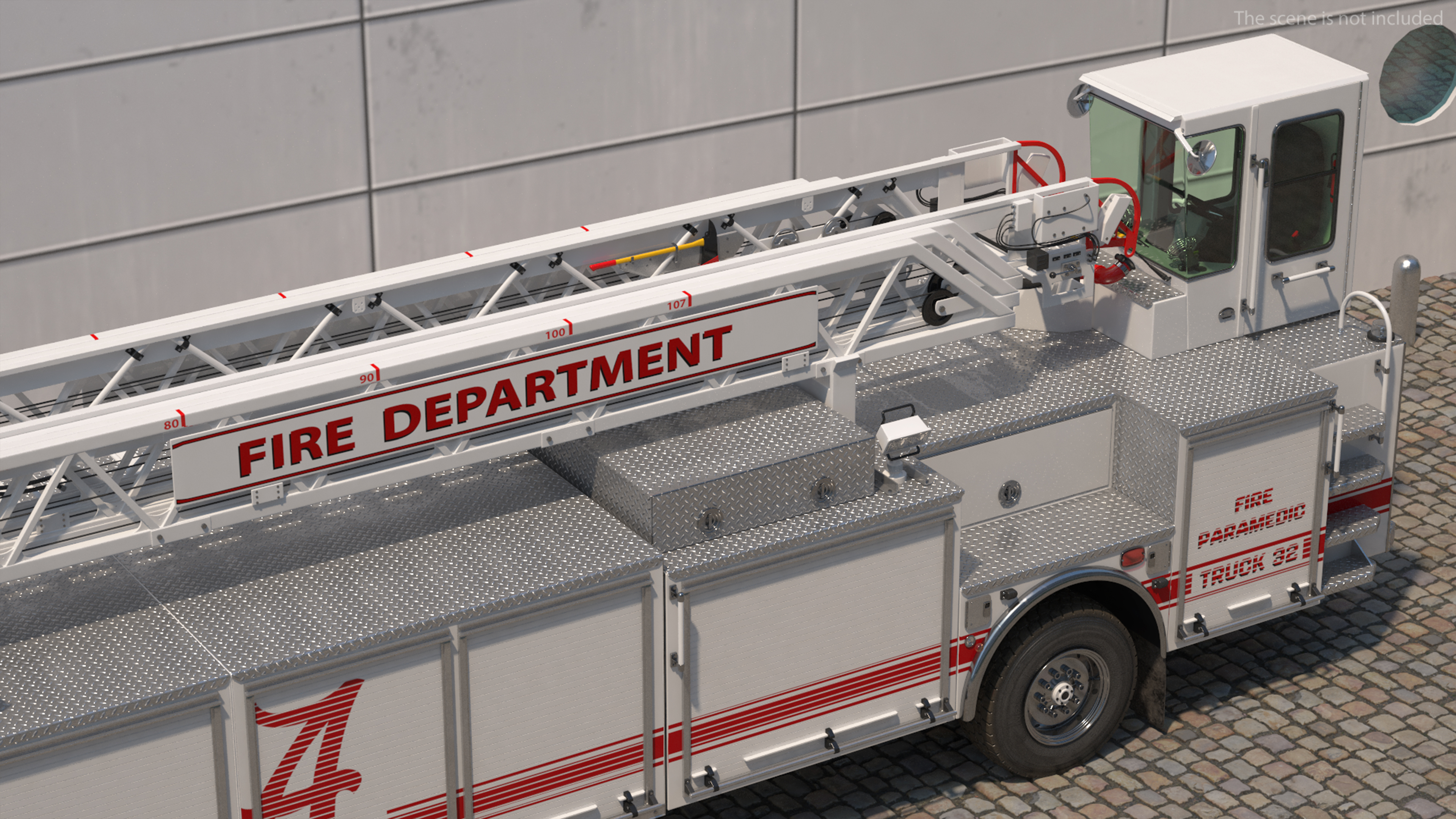 3D model White Velocity Ascendant Fire Truck