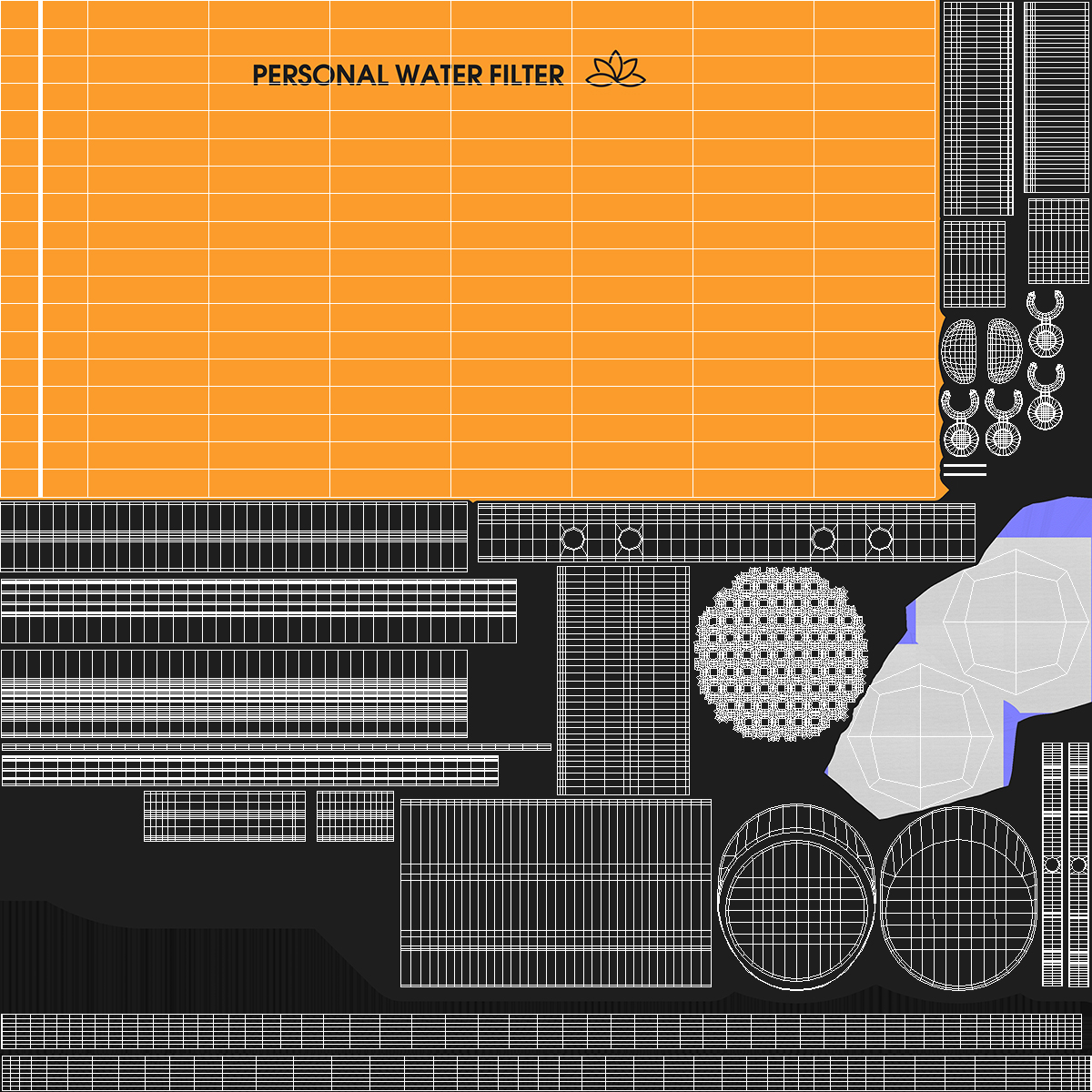 3D Personal Water Filter Open