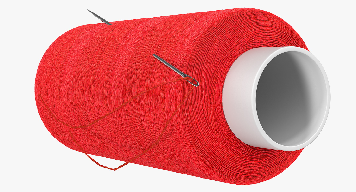 3D Small Sewing Thread with Needle