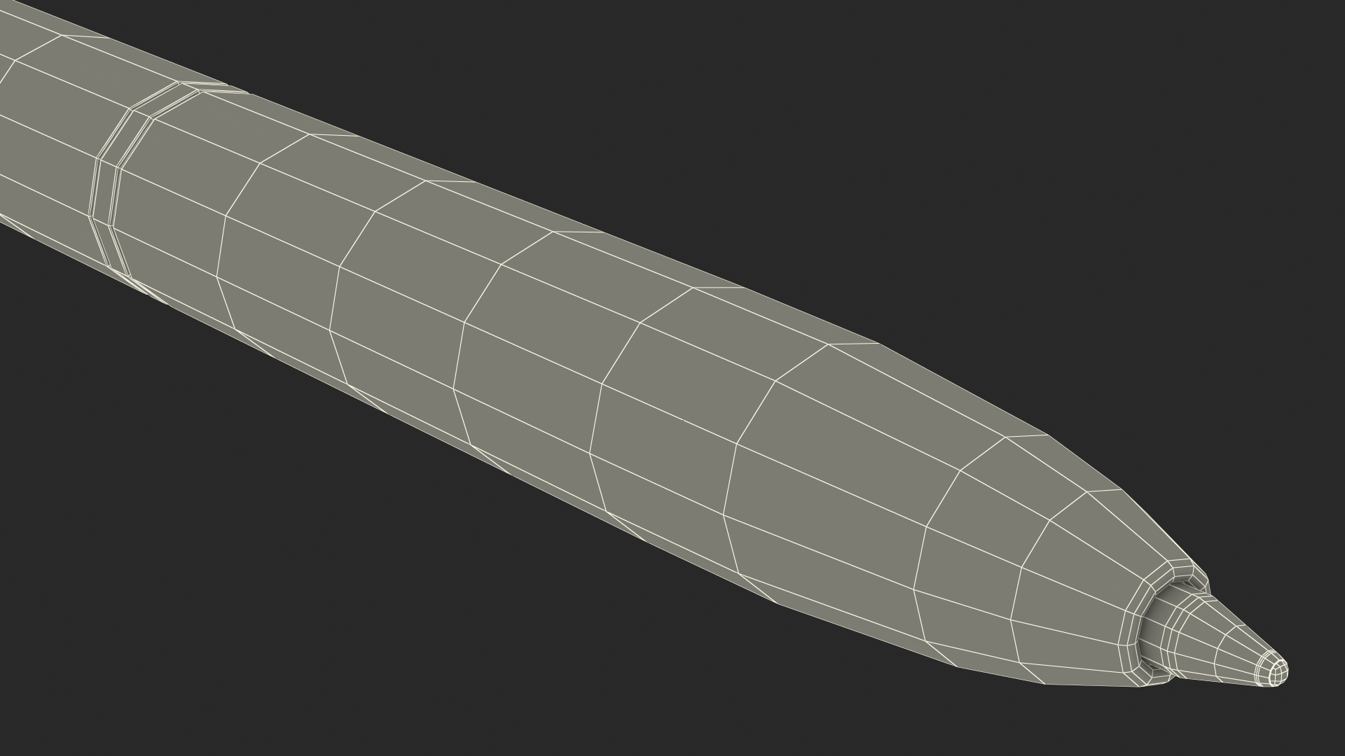 Ballpoint Pen with Crown Blue 3D model