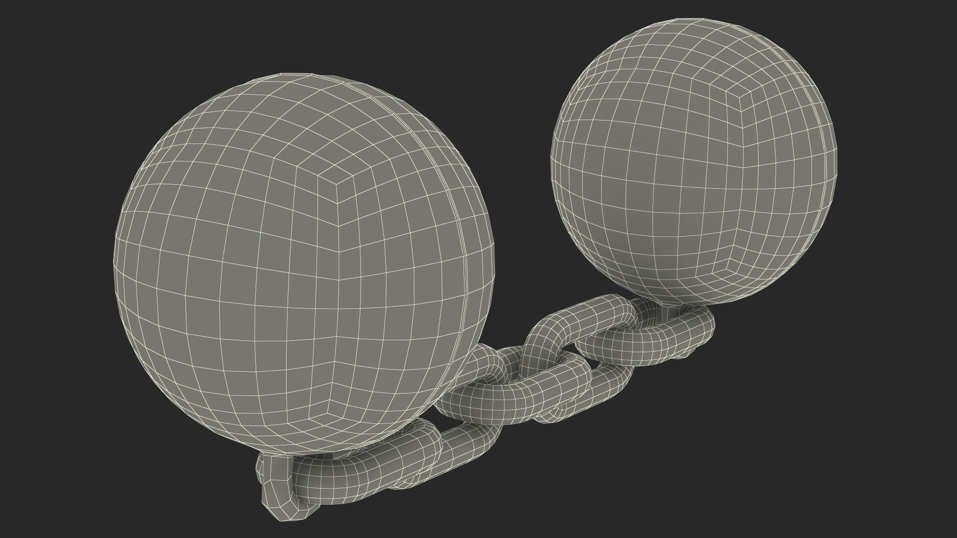 Double Core Chain Cannon Shot 3D model