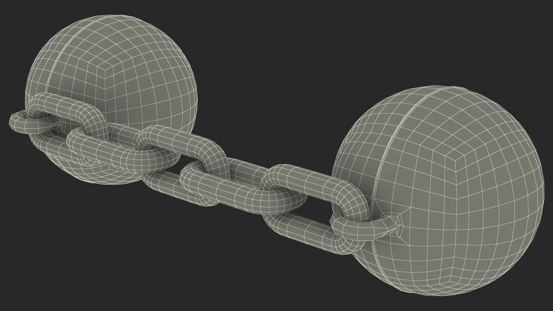 Double Core Chain Cannon Shot 3D model
