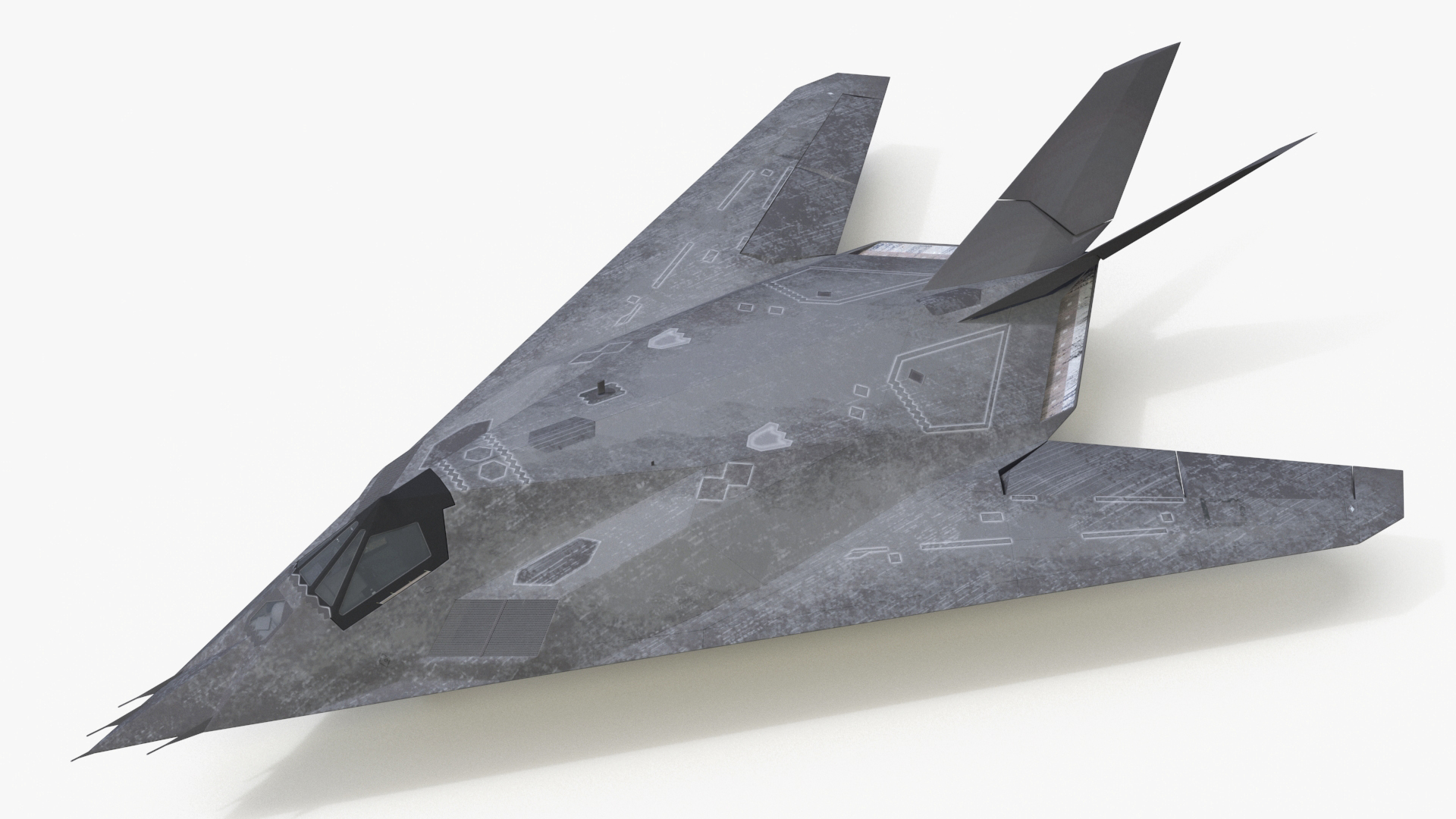 Combat Stealth Fighter Jet Simplified 3D
