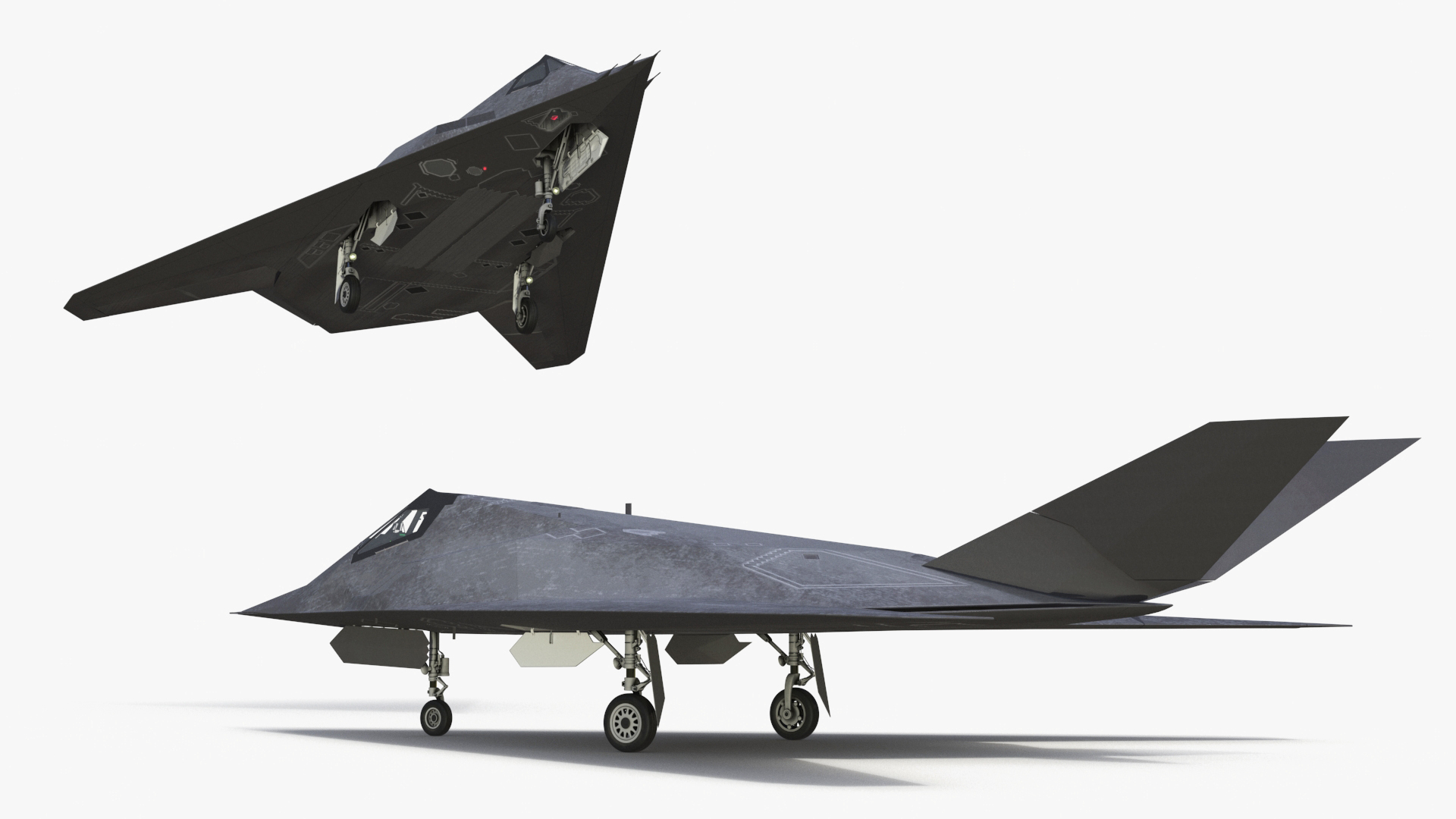 Combat Stealth Fighter Jet Simplified 3D