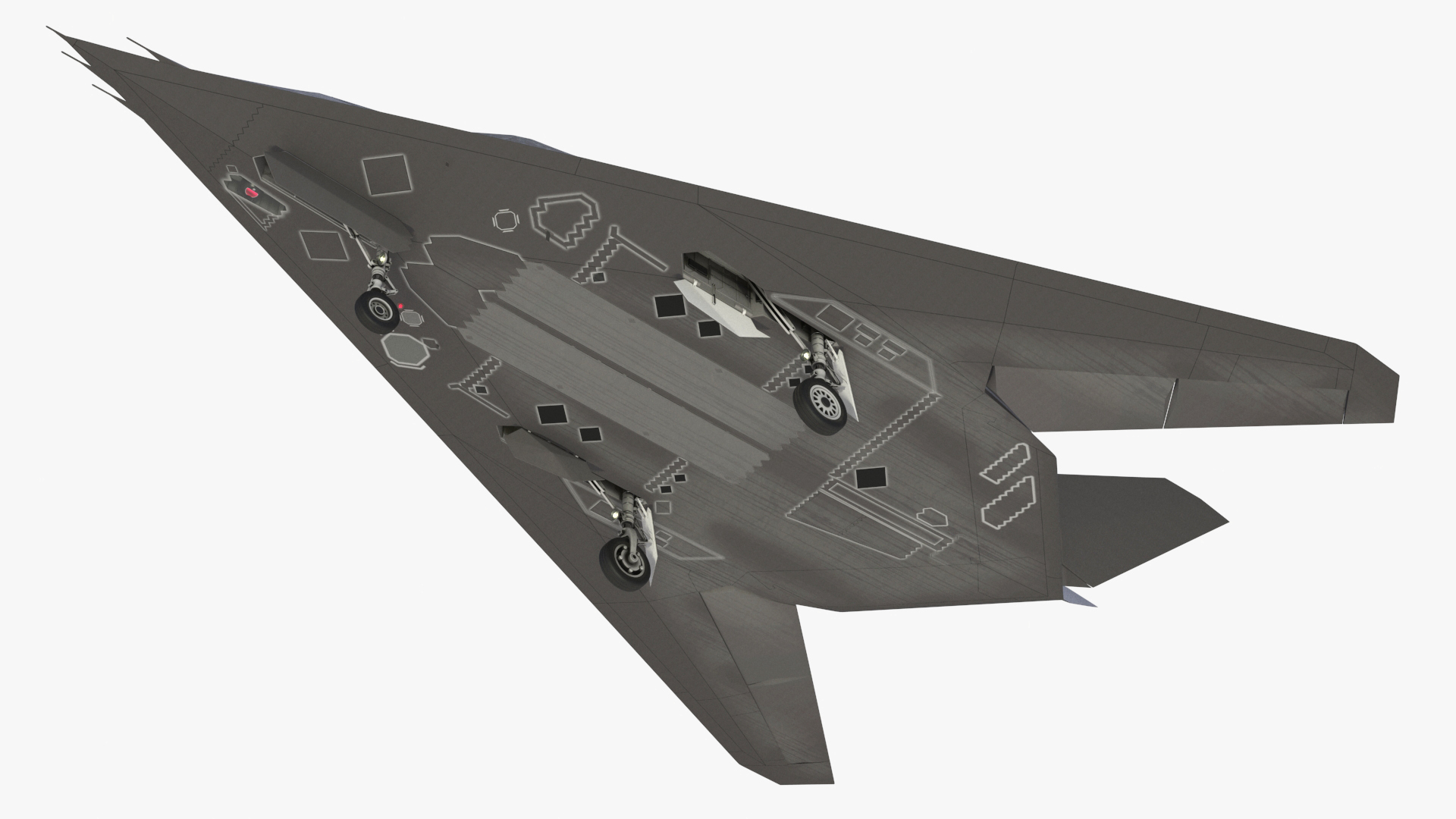 Combat Stealth Fighter Jet Simplified 3D