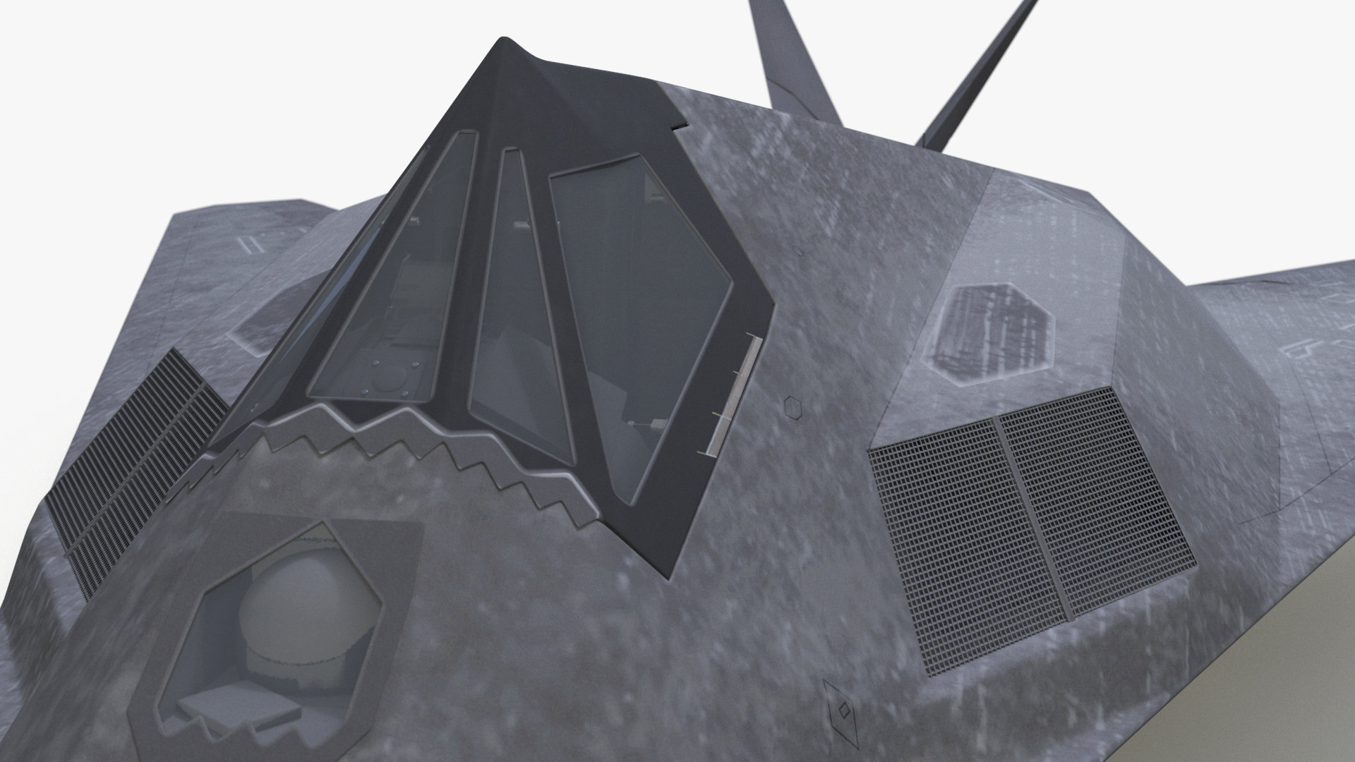 Combat Stealth Fighter Jet Simplified 3D