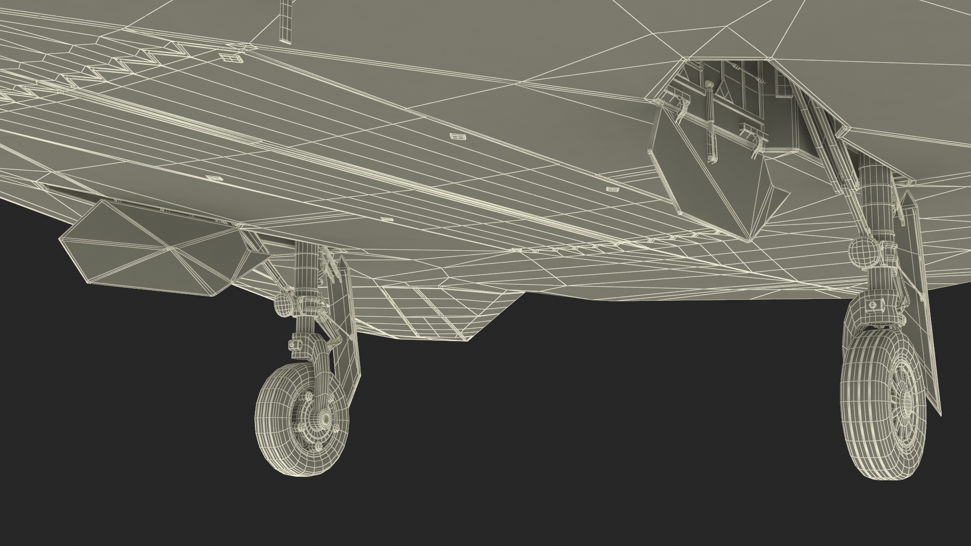 Combat Stealth Fighter Jet Simplified 3D