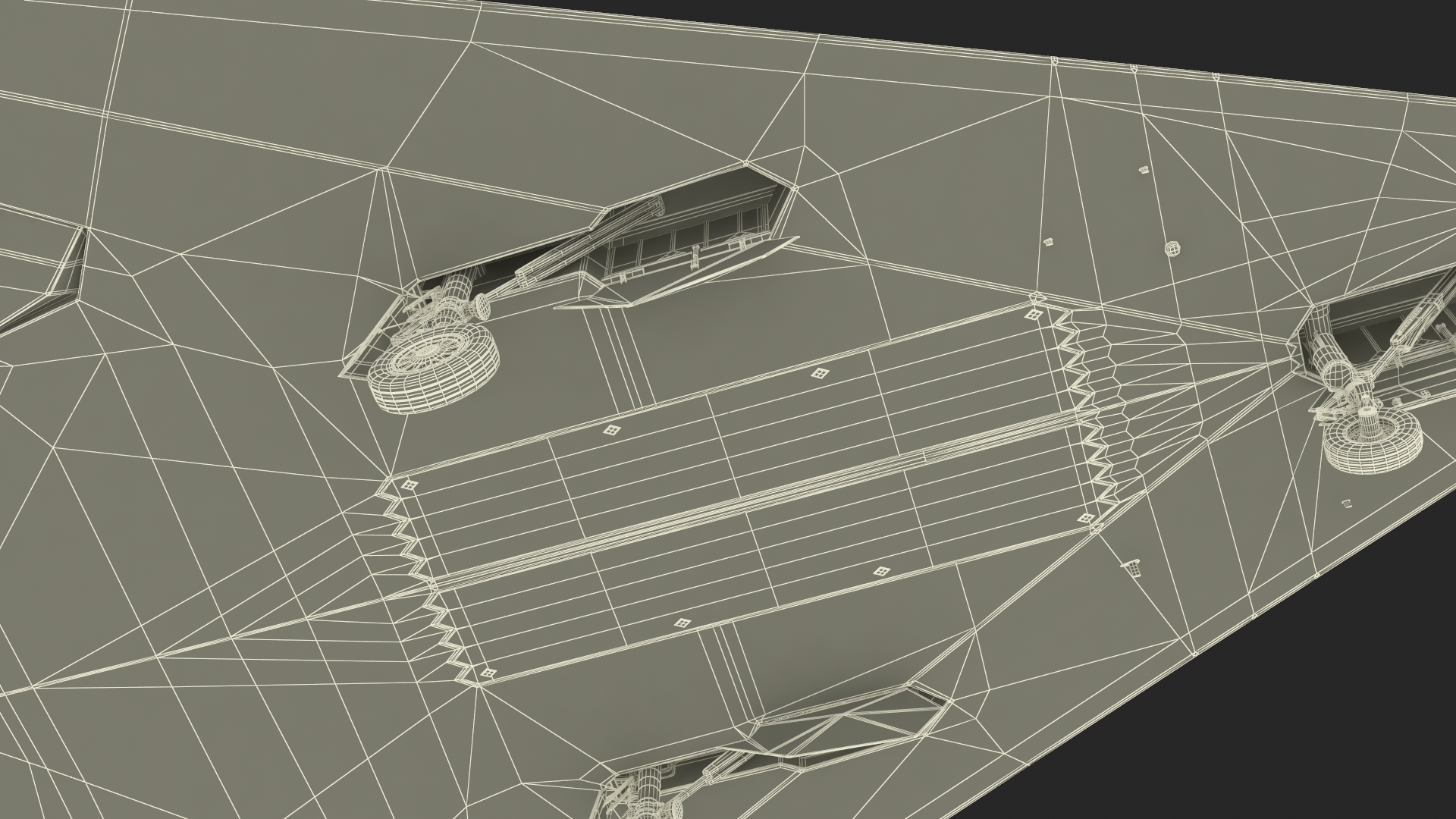 Combat Stealth Fighter Jet Simplified 3D