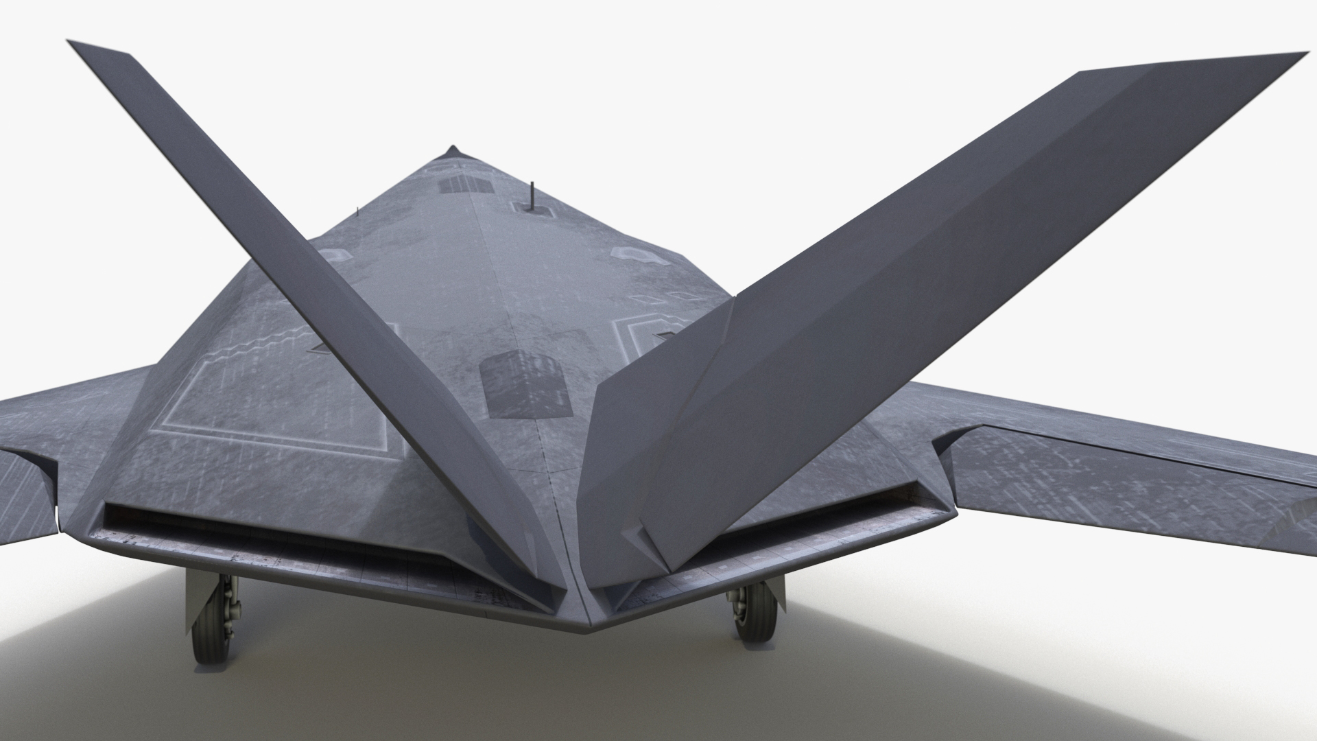 Combat Stealth Fighter Jet Simplified 3D