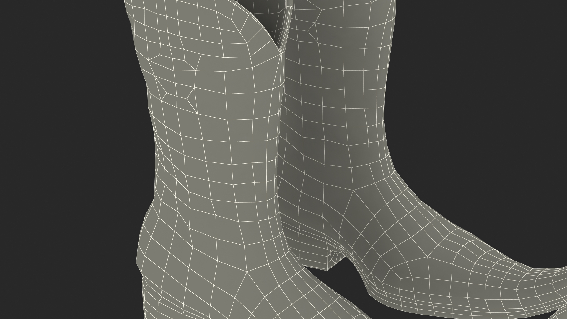 3D model Mexican Guarachero Boots White