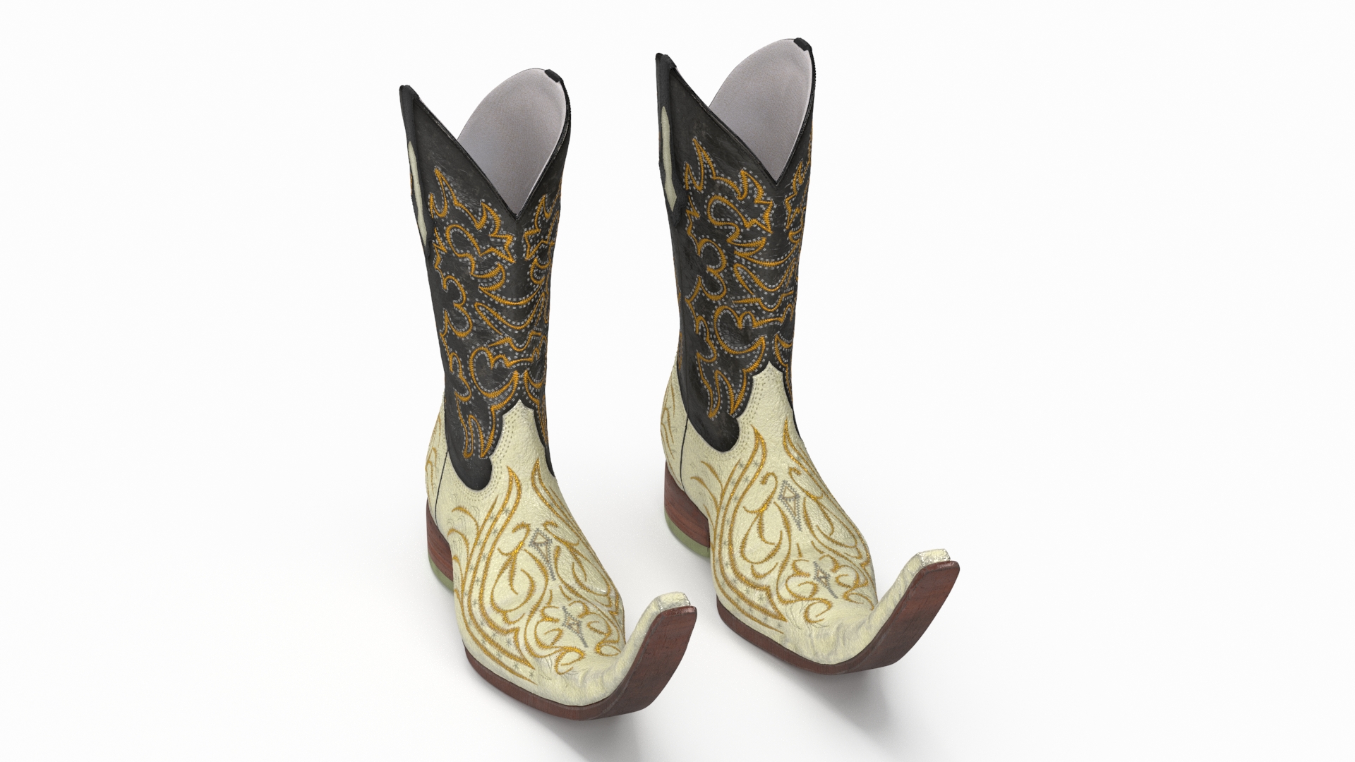 3D model Mexican Guarachero Boots White