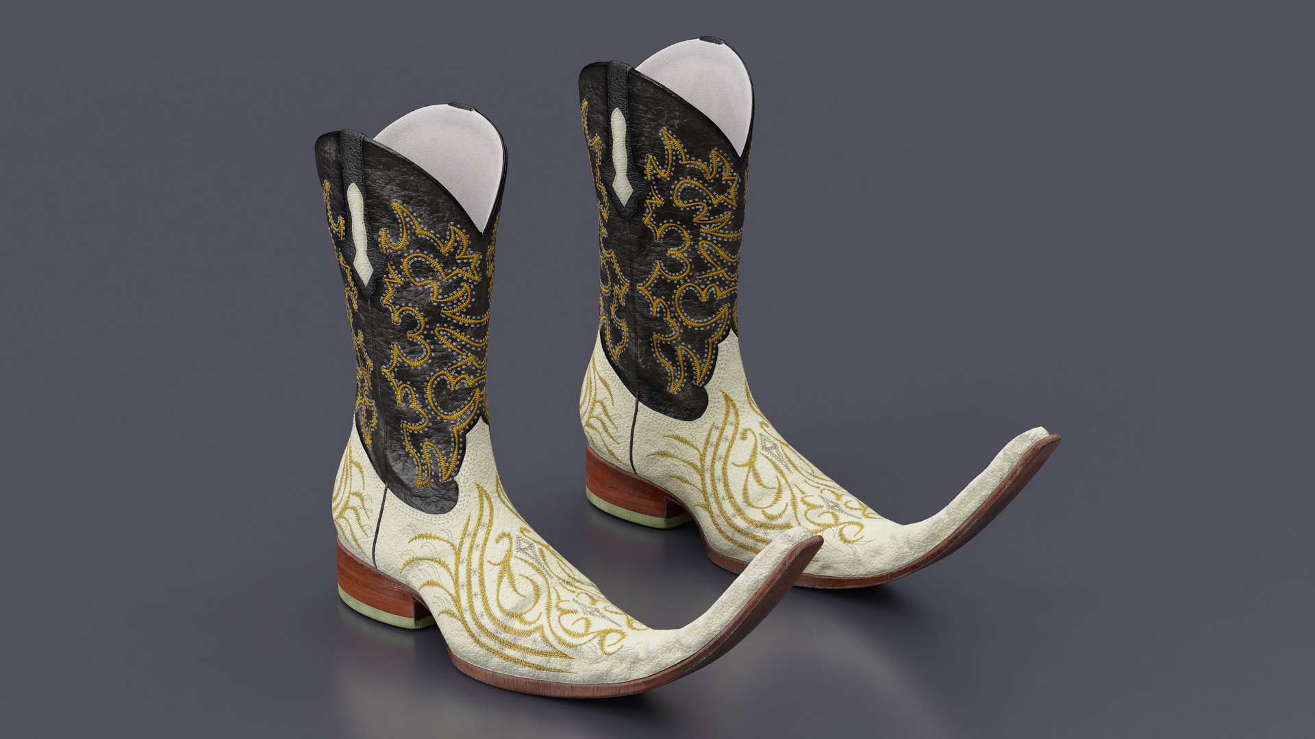 3D model Mexican Guarachero Boots White