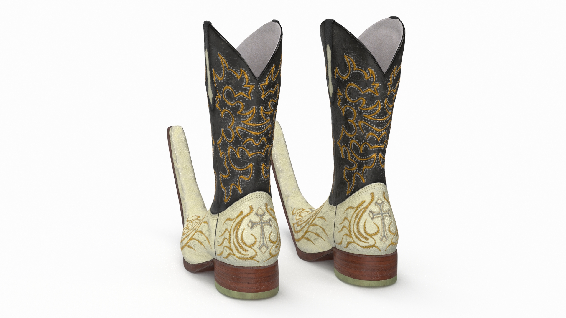 3D model Mexican Guarachero Boots White