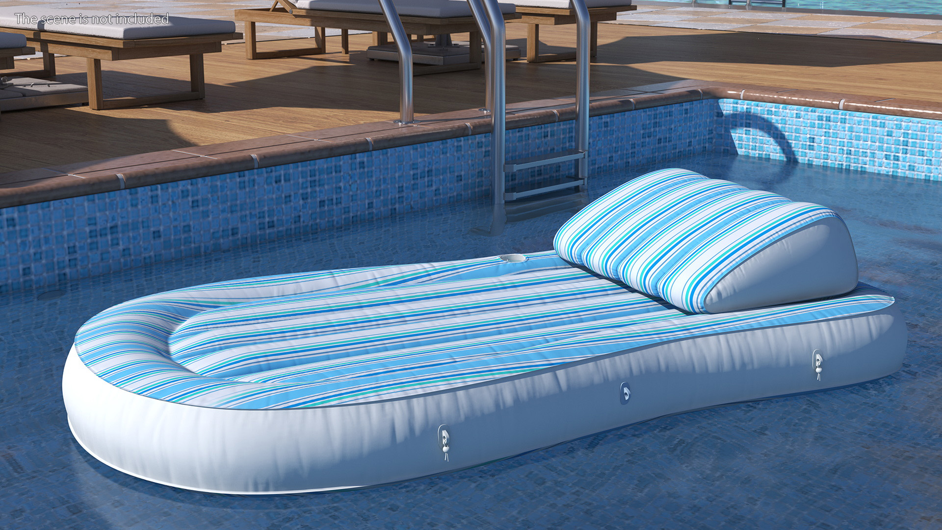 3D One Person Pool Air Mattress model