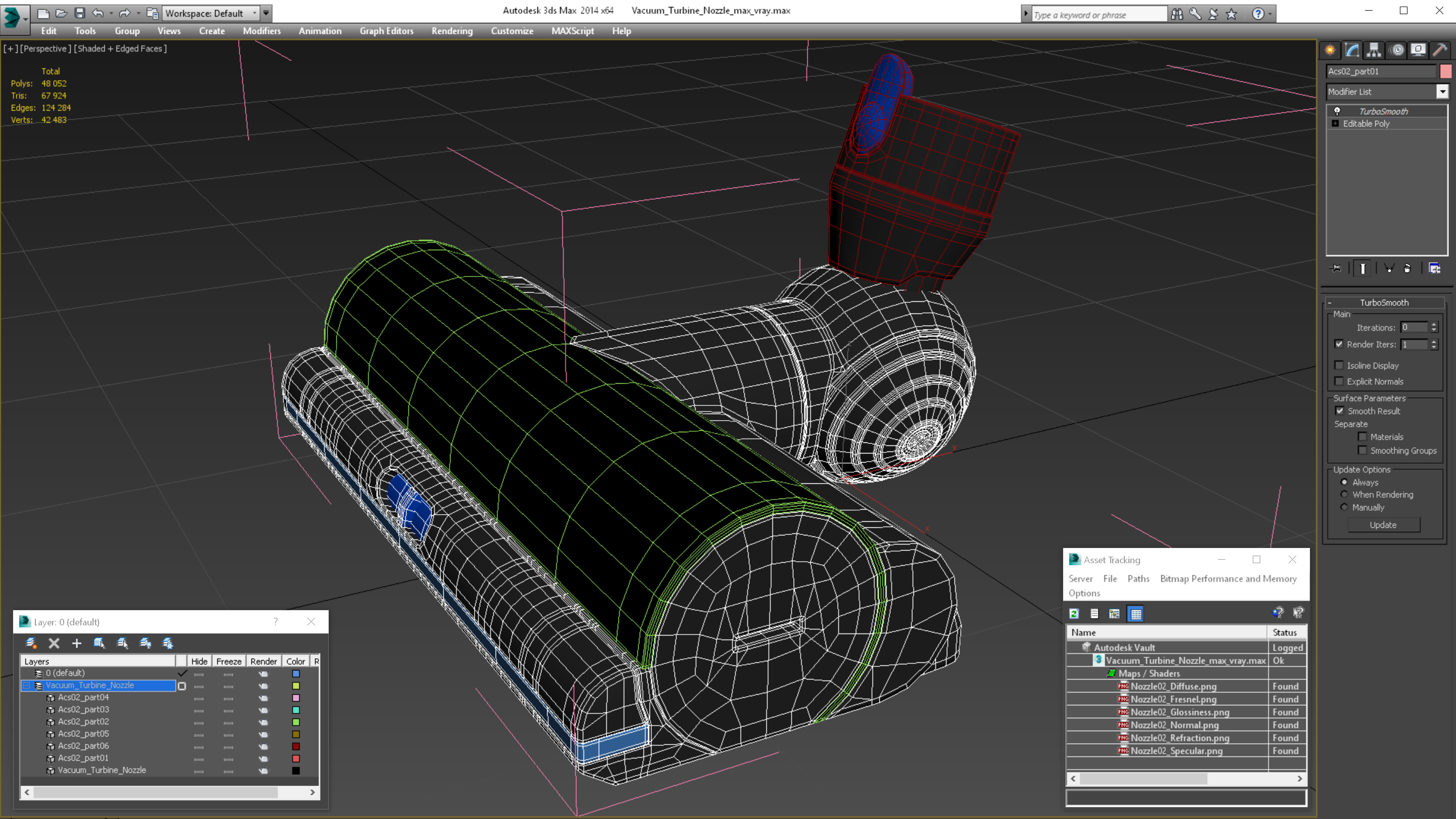 3D Vacuum Turbine Nozzle