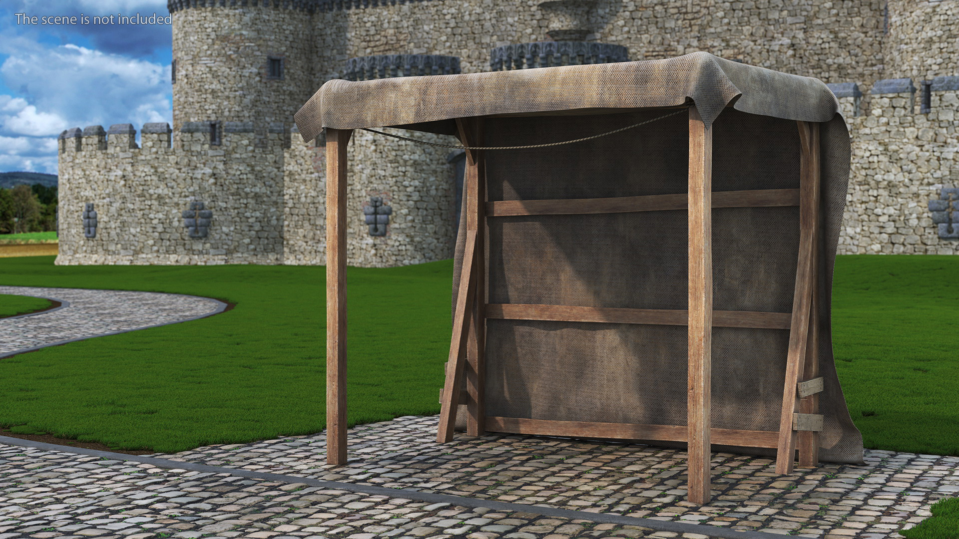 3D Rustic Awning Shelter