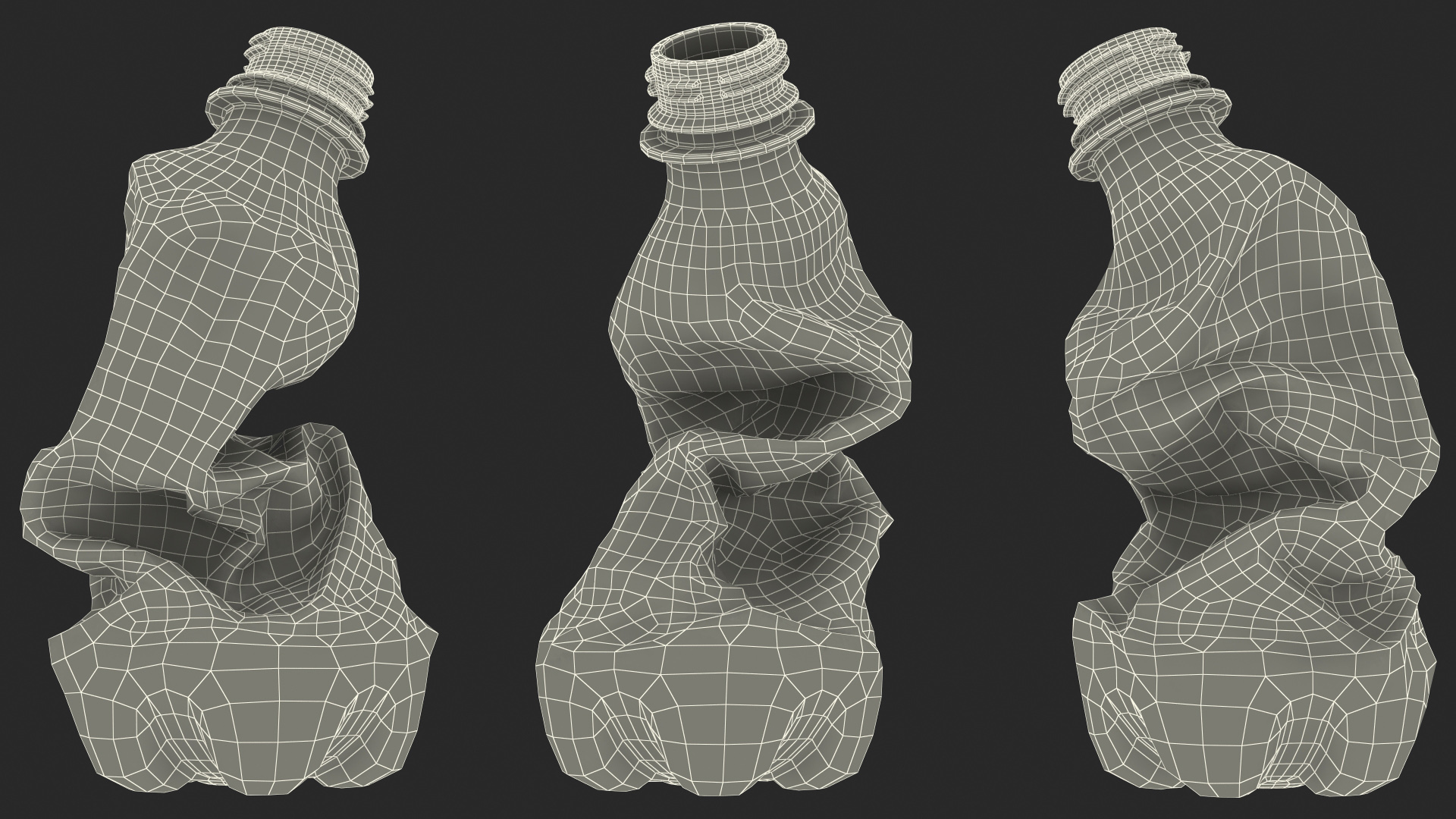 Crushed Plastic Bottle 3D