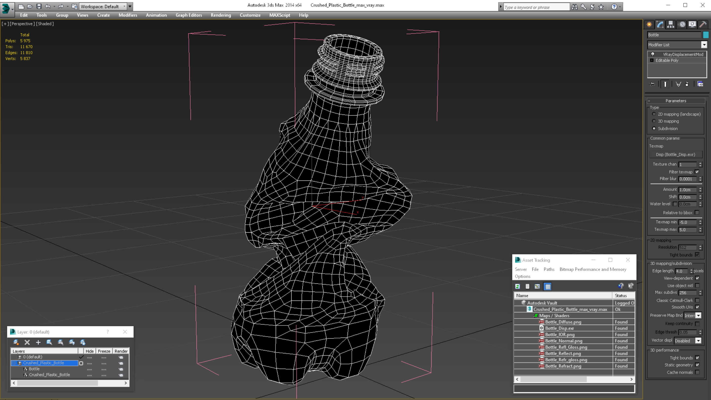 Crushed Plastic Bottle 3D