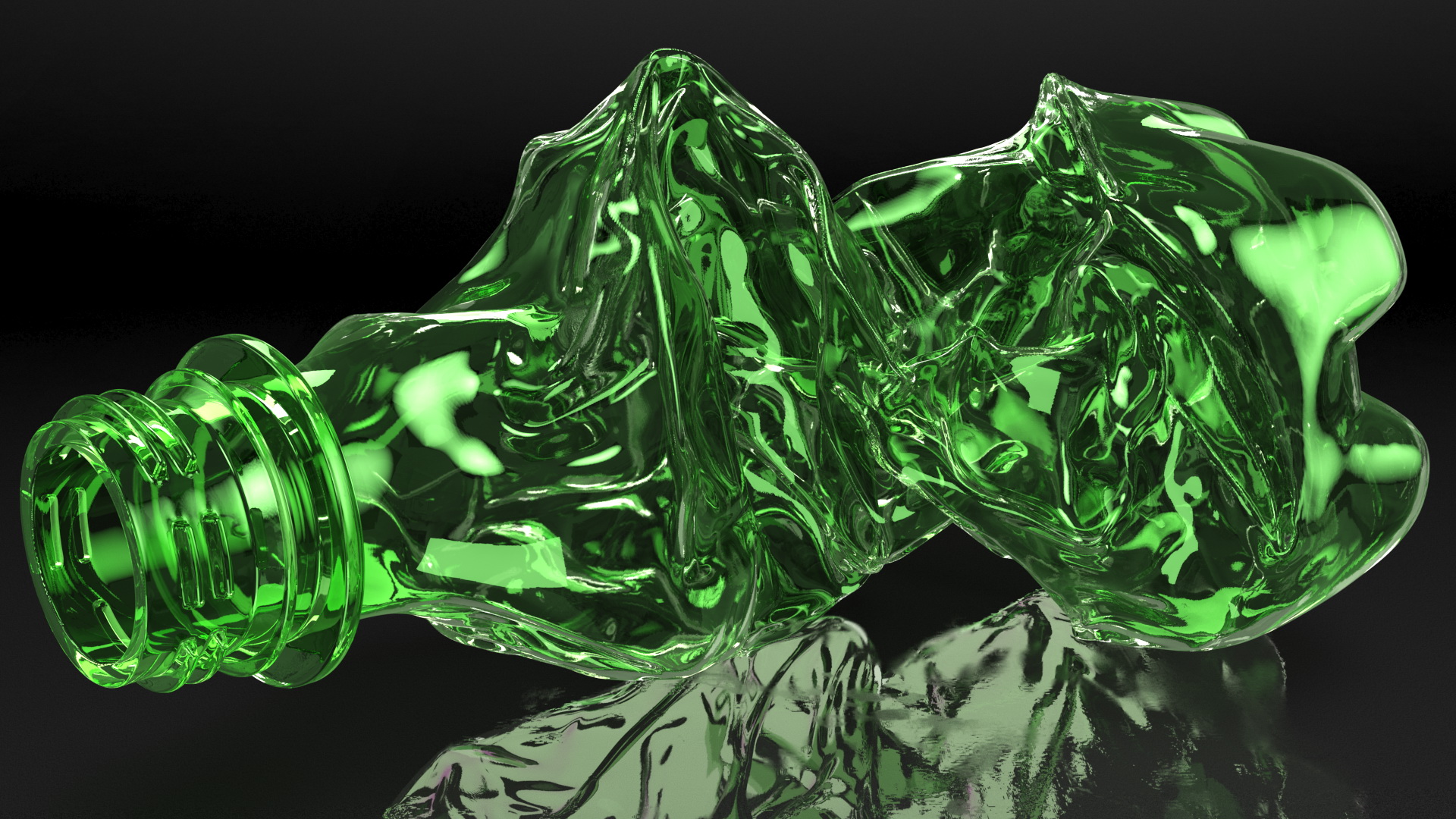 Crushed Plastic Bottle 3D