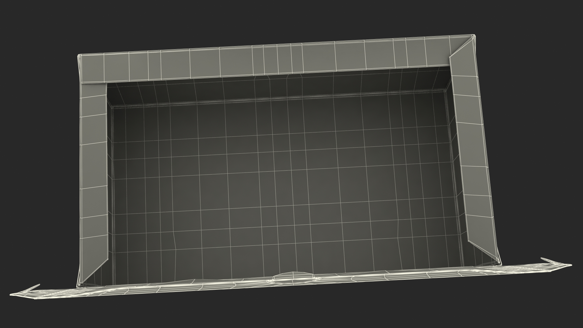 3D model Opened Kraft Food Box with Window Medium