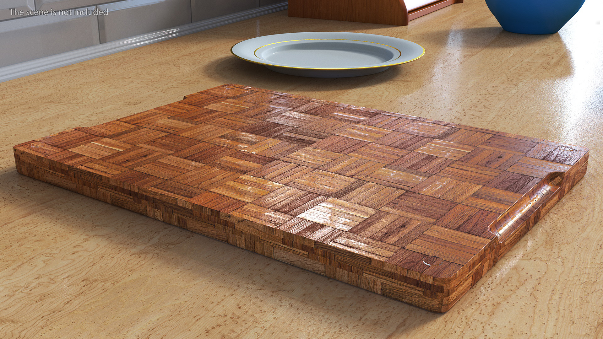 3D Bamboo Cutting Boards with Holder Dark model