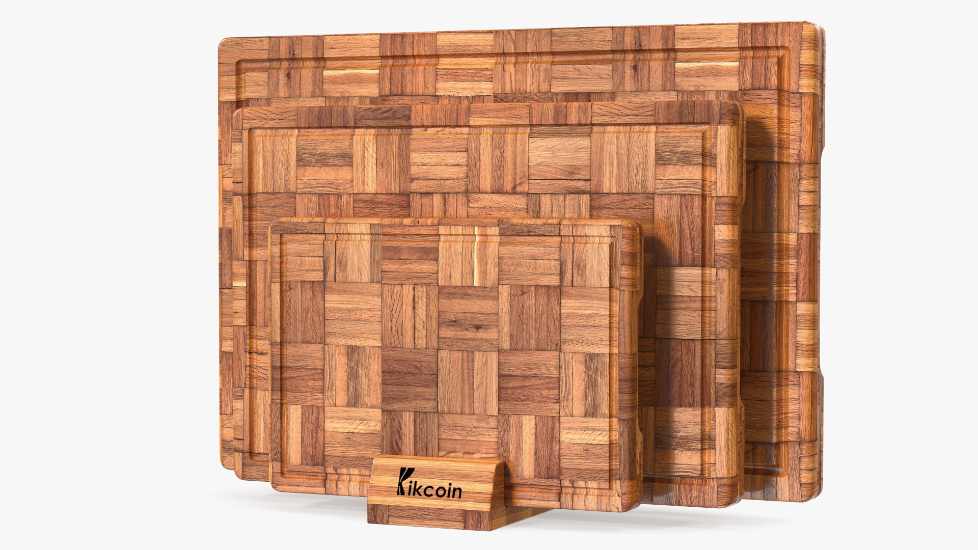 3D Bamboo Cutting Boards with Holder Dark model