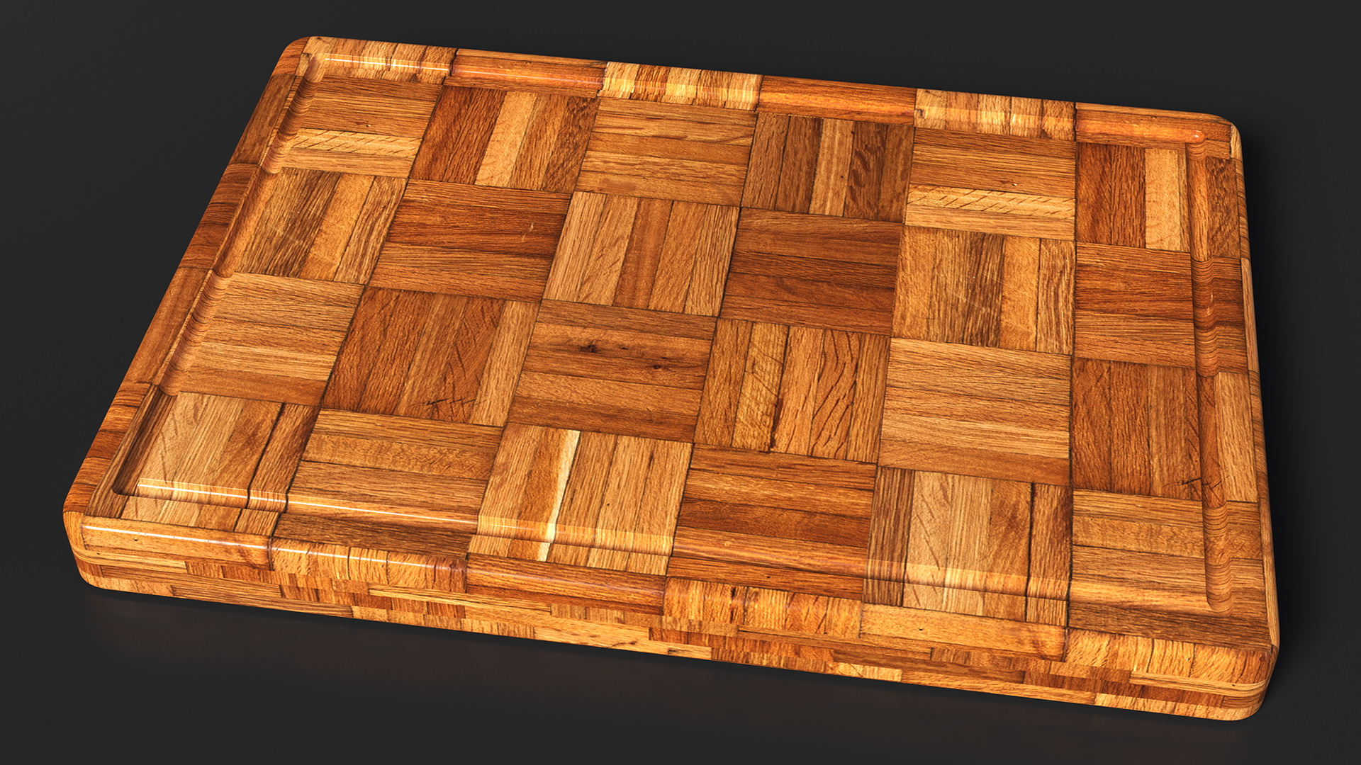 3D Bamboo Cutting Boards with Holder Dark model