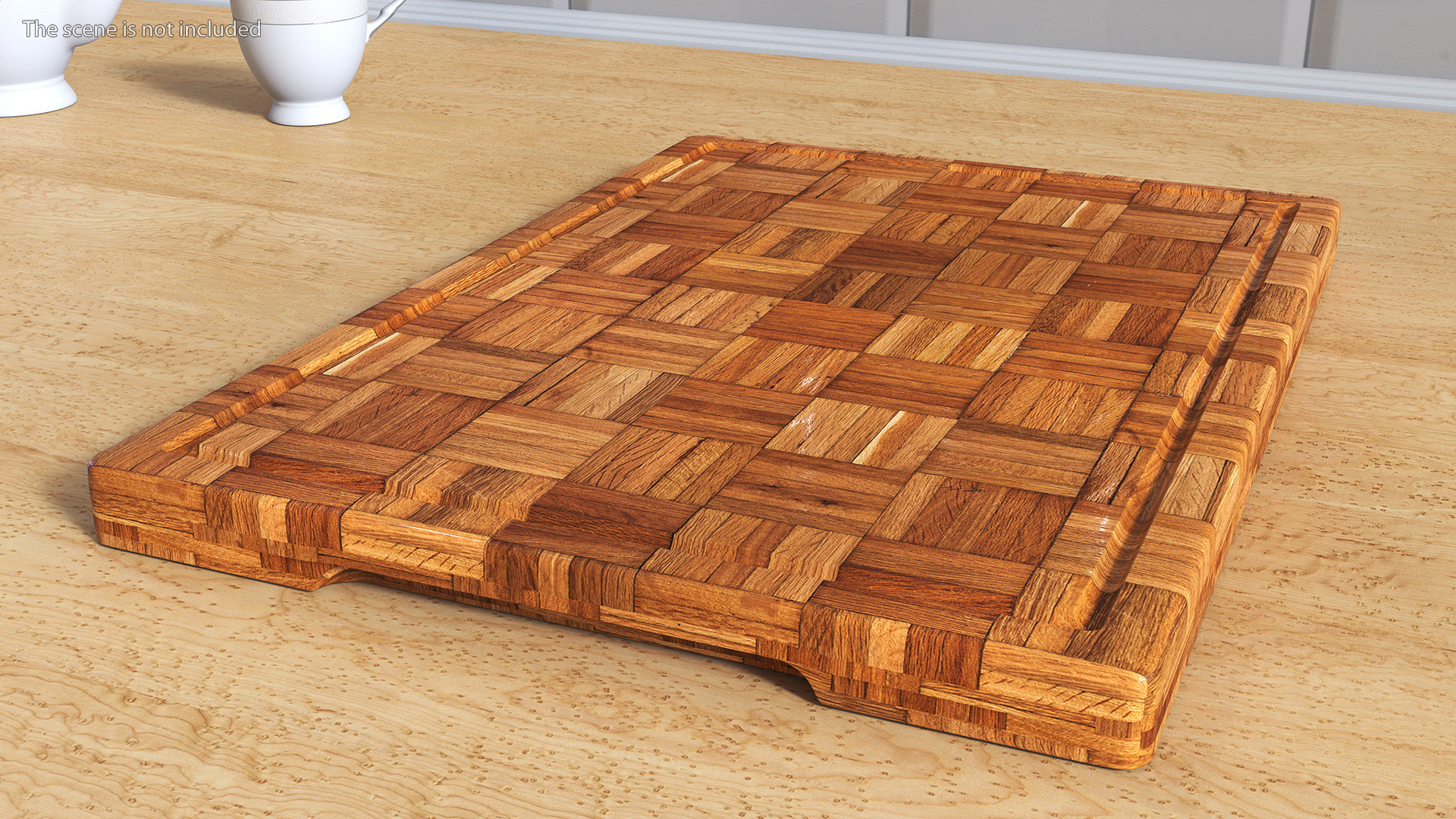 3D Bamboo Cutting Boards with Holder Dark model