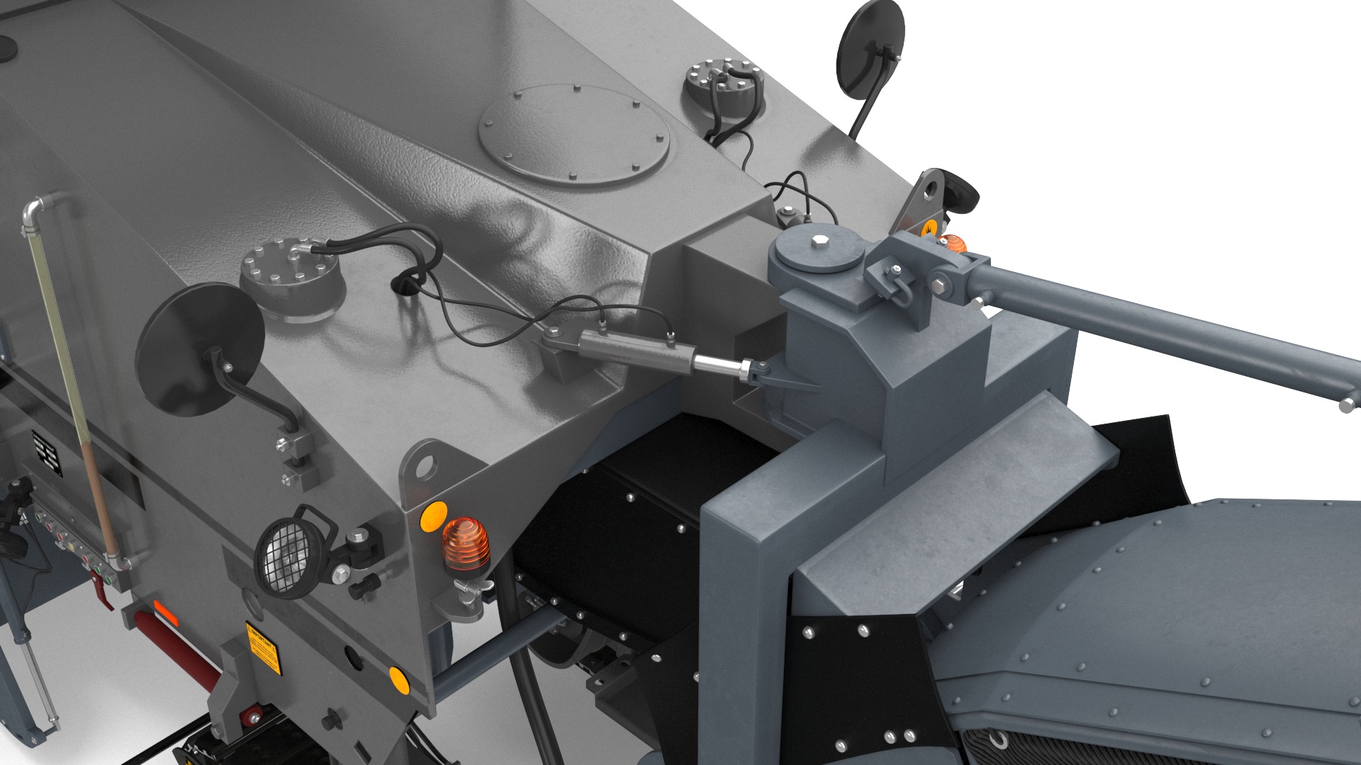 3D Road Milling Machine Loads Milled Asphalt into the Dump Truck