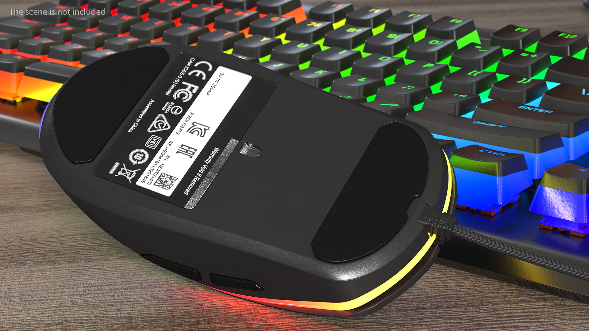 3D model Gaming Mouse with RGB Mouse Pad Set