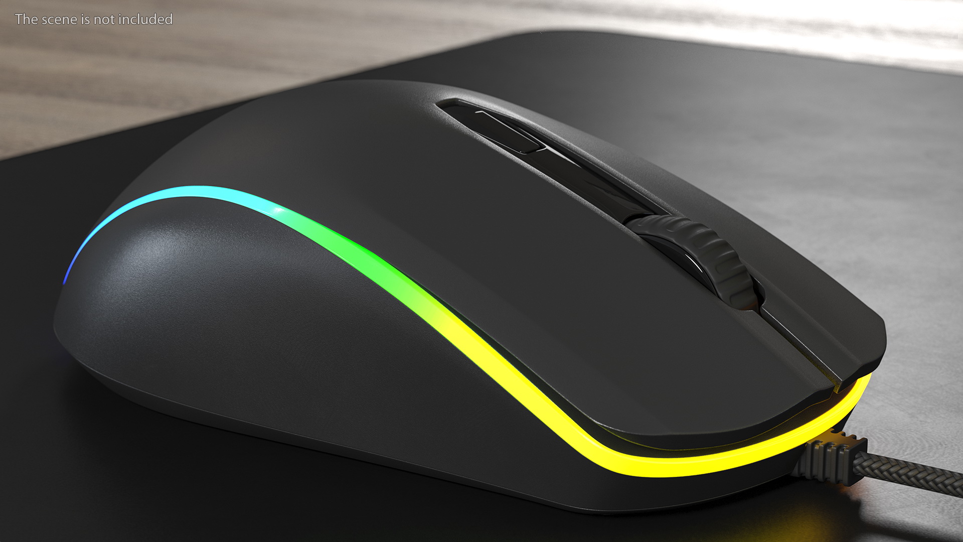 3D model Gaming Mouse with RGB Mouse Pad Set