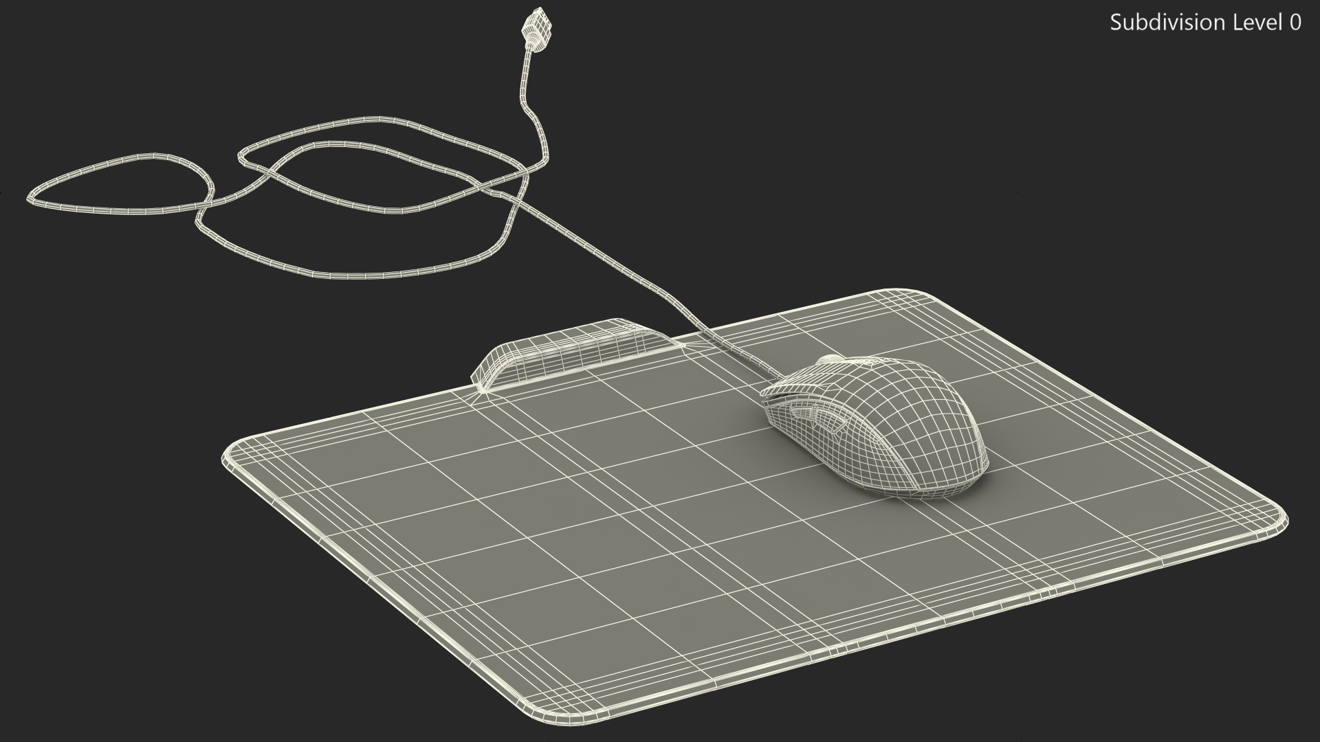 3D model Gaming Mouse with RGB Mouse Pad Set