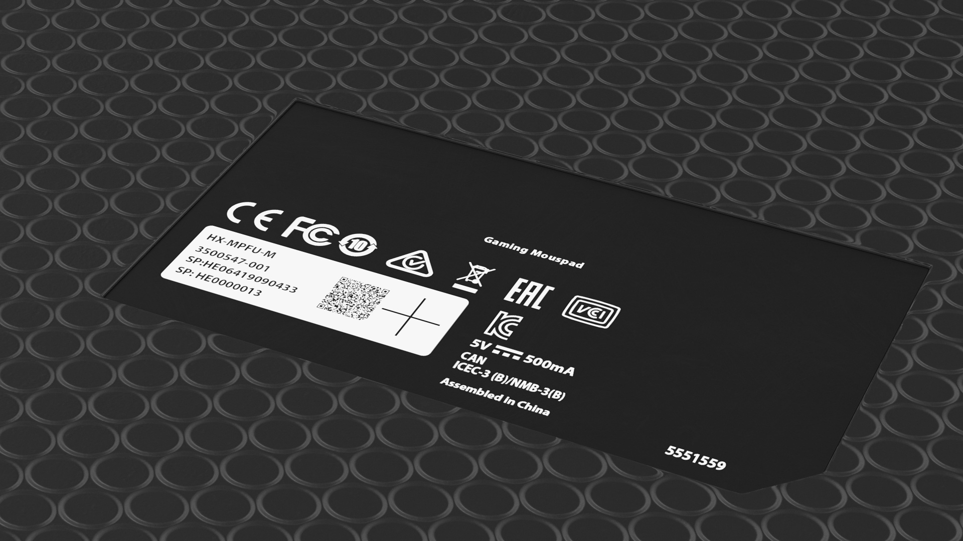 3D model Gaming Mouse with RGB Mouse Pad Set