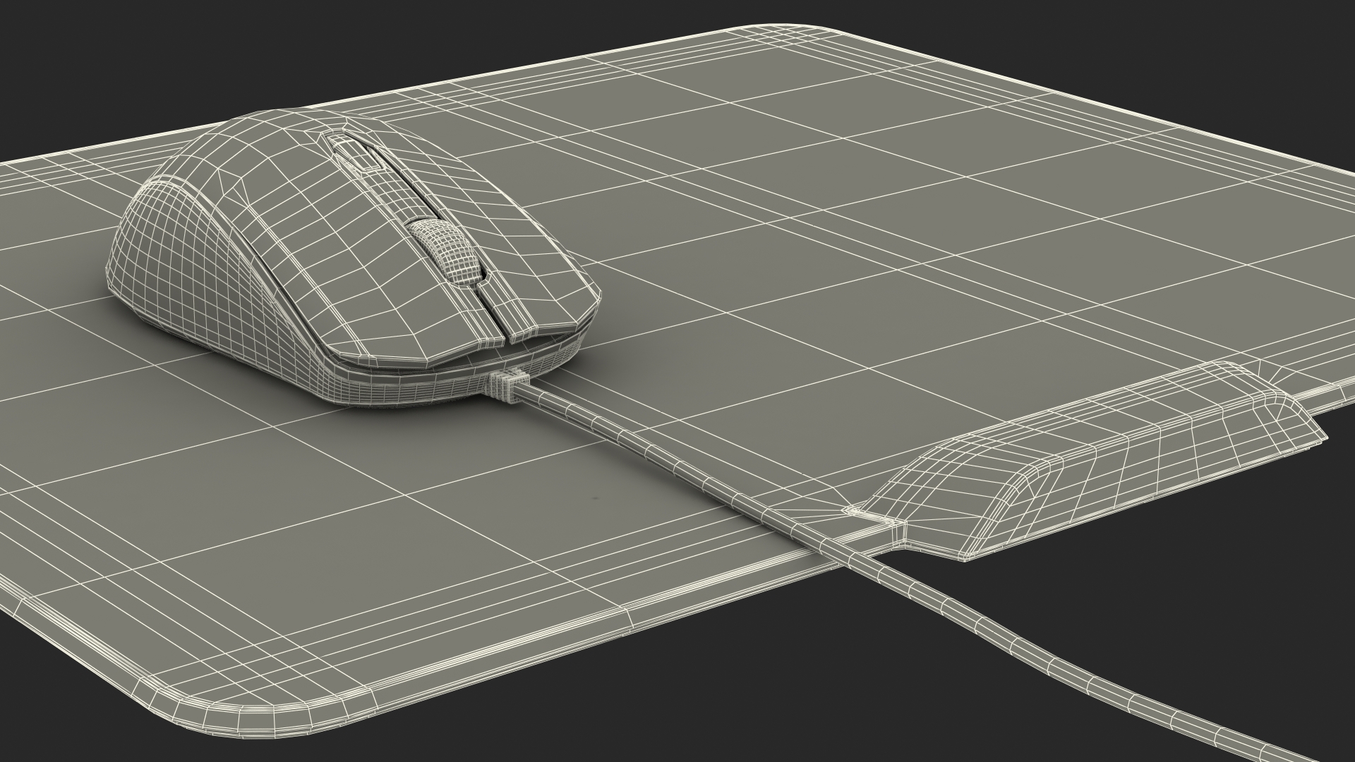 3D model Gaming Mouse with RGB Mouse Pad Set