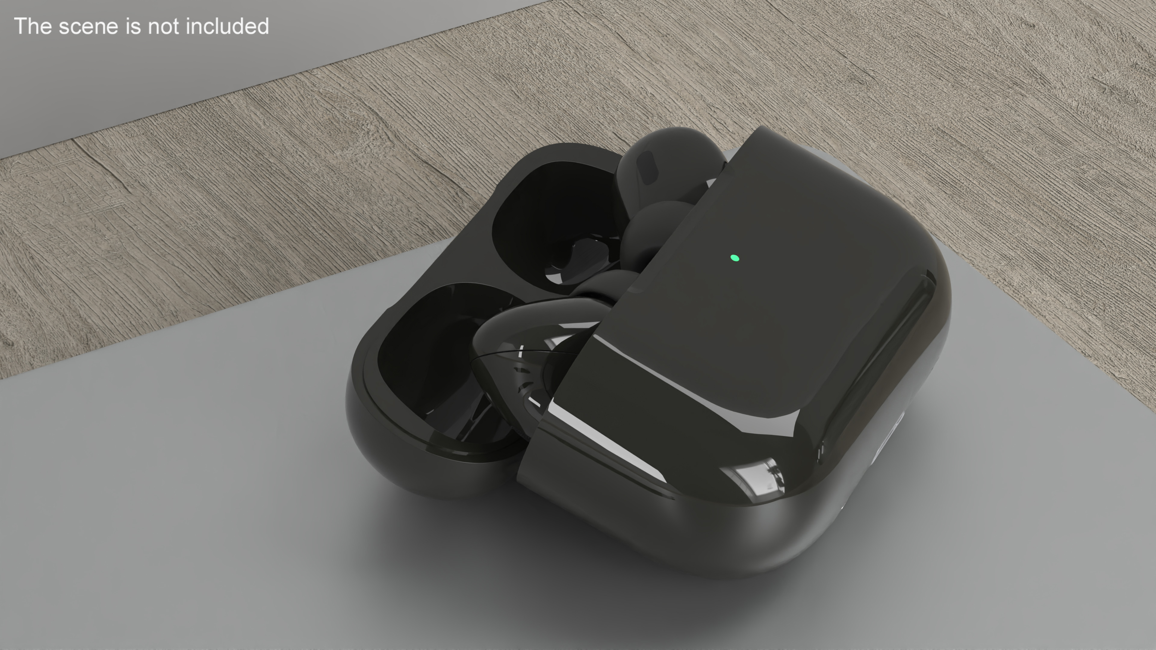 3D Wireless Headphones with Charging Station USB-C Black model