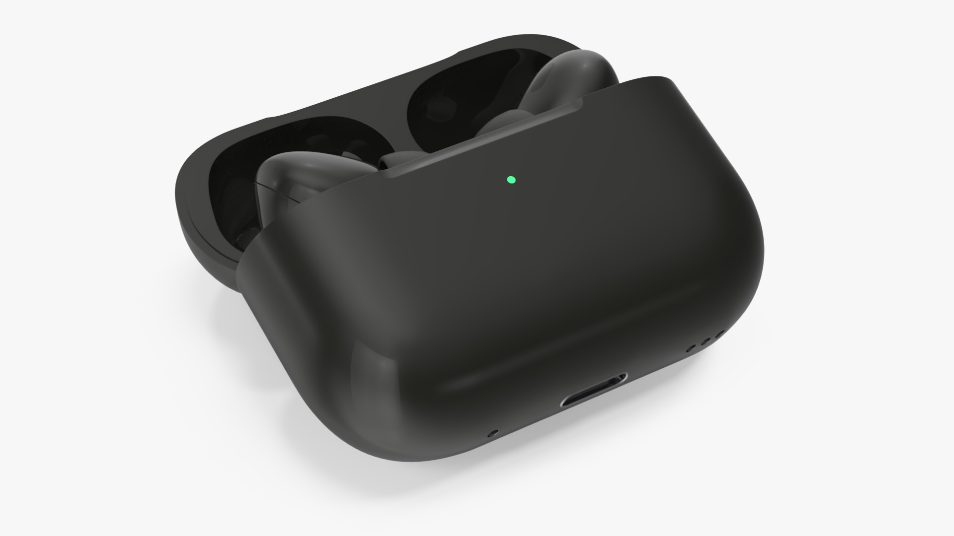 3D Wireless Headphones with Charging Station USB-C Black model