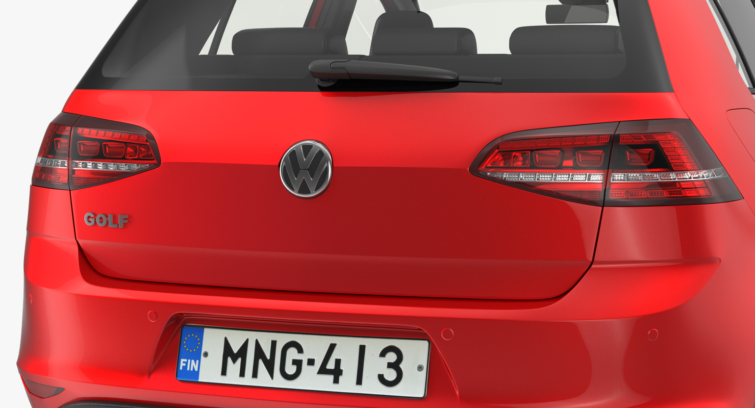 3D Volkswagen Golf 2017 Simple Interior