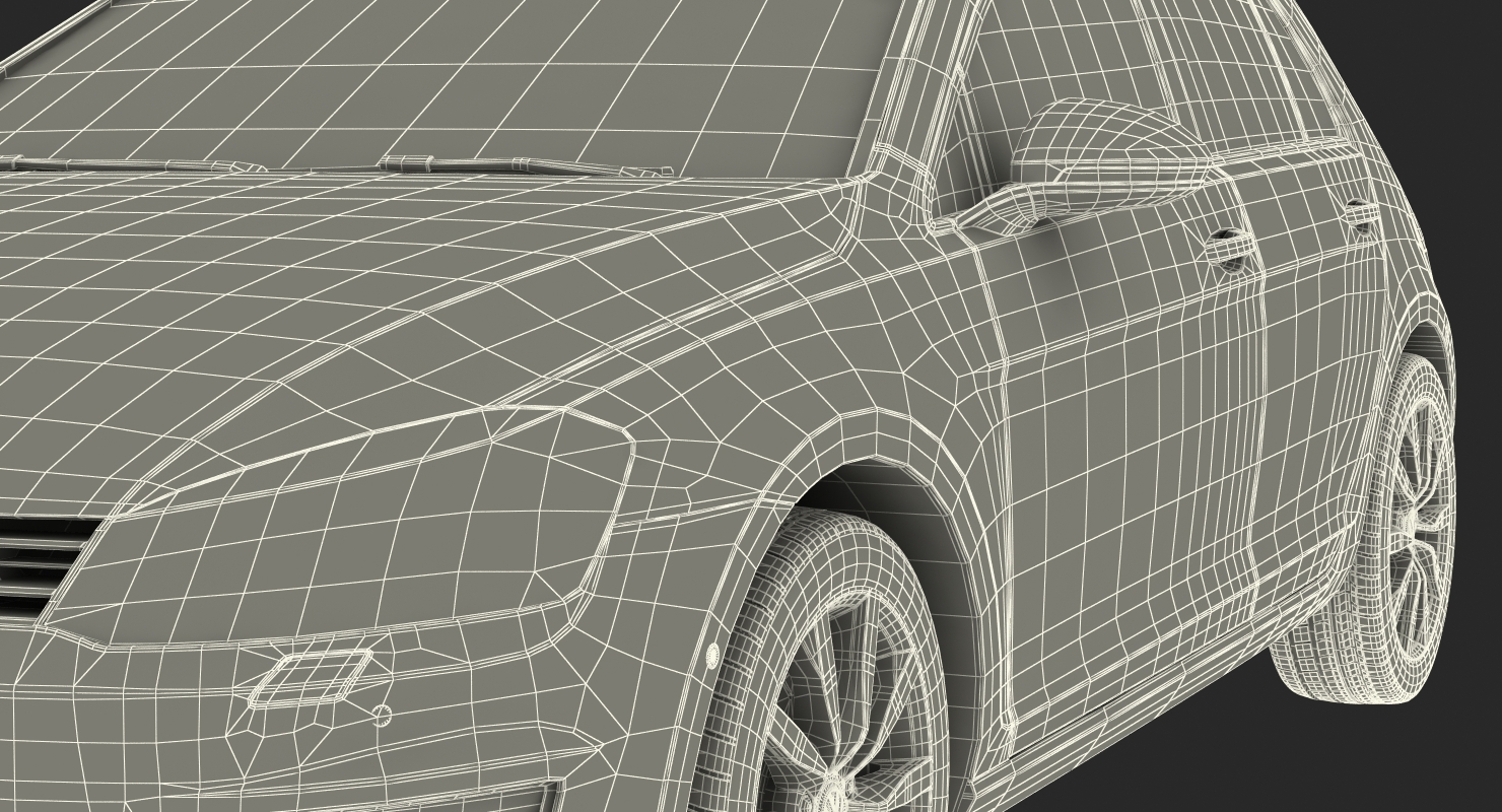 3D Volkswagen Golf 2017 Simple Interior