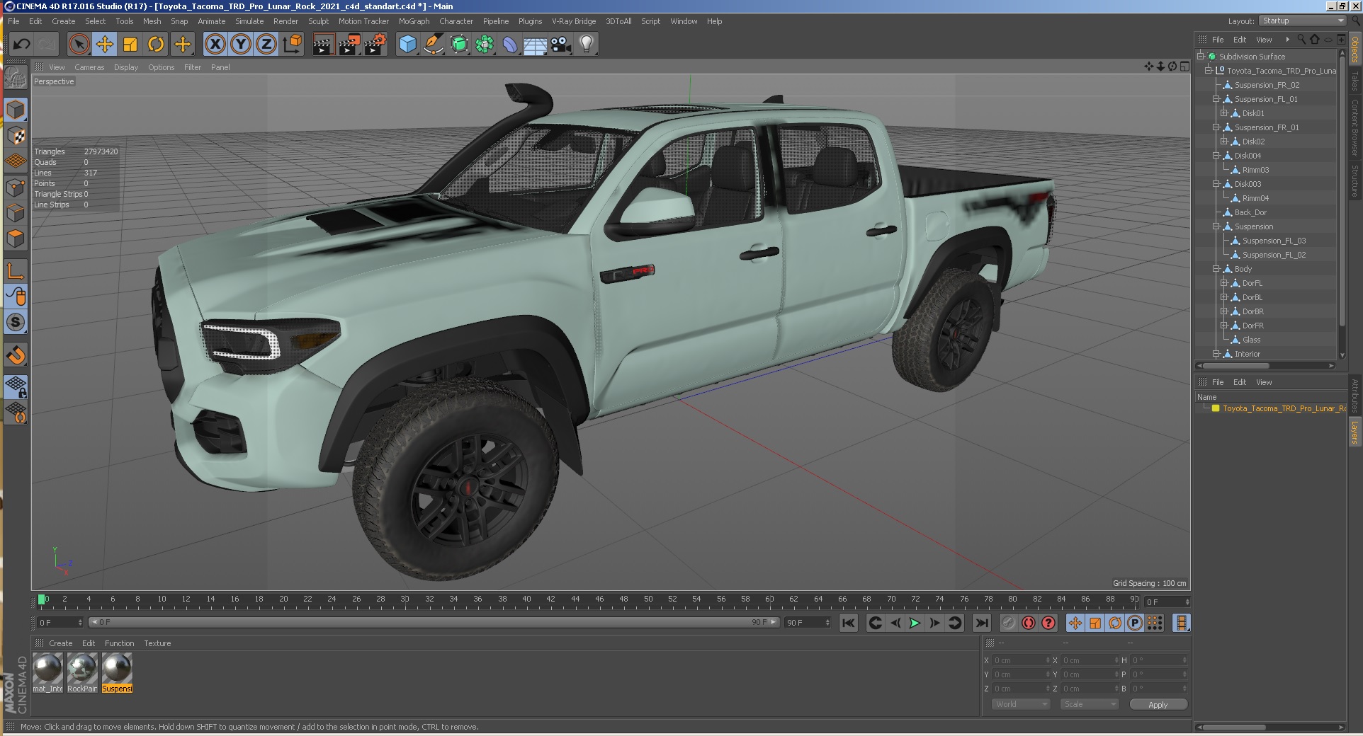 Toyota Tacoma TRD Pro Lunar Rock 2021 3D