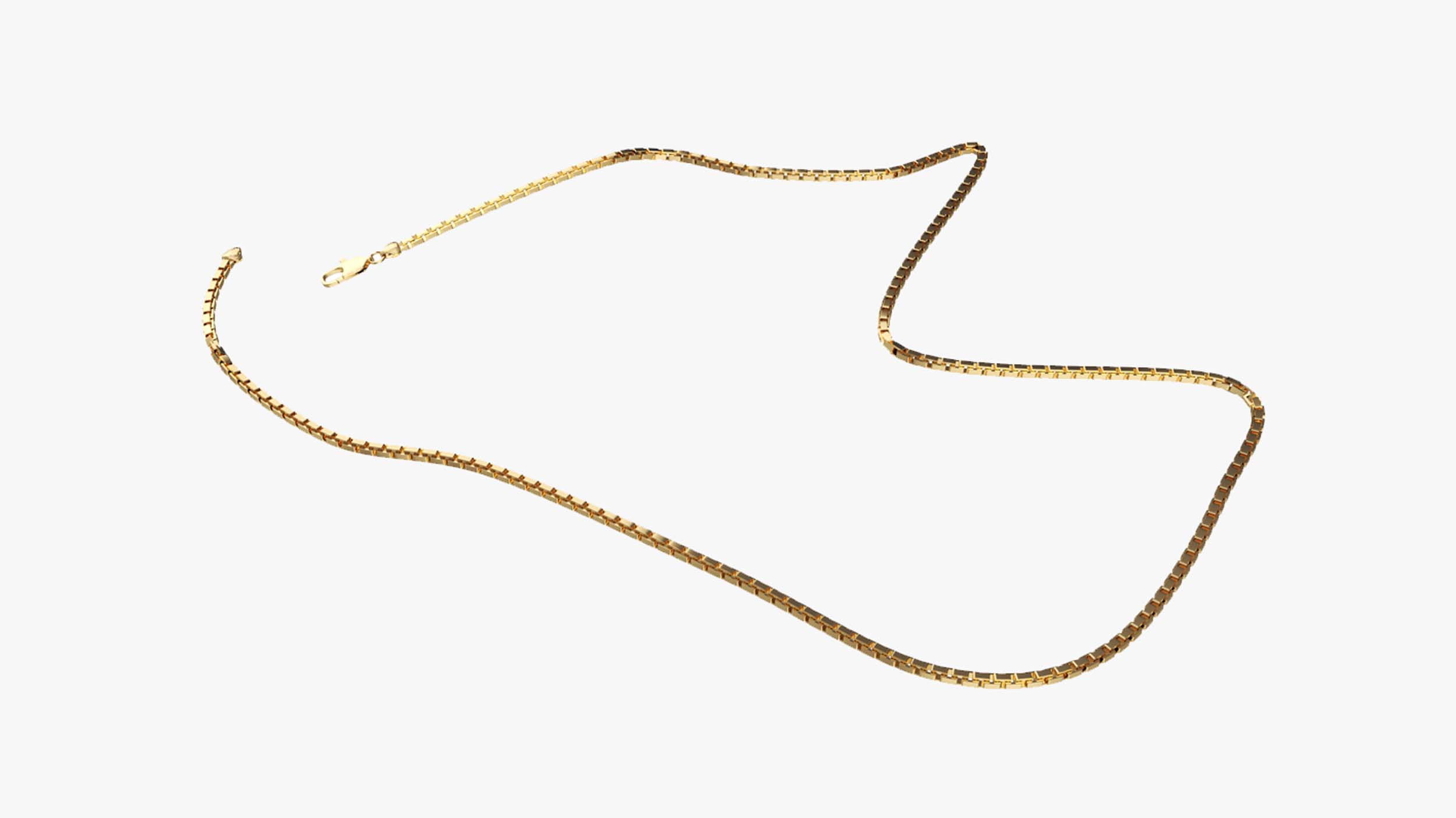 3D model Gold Box Chain Rigged for Cinema 4D