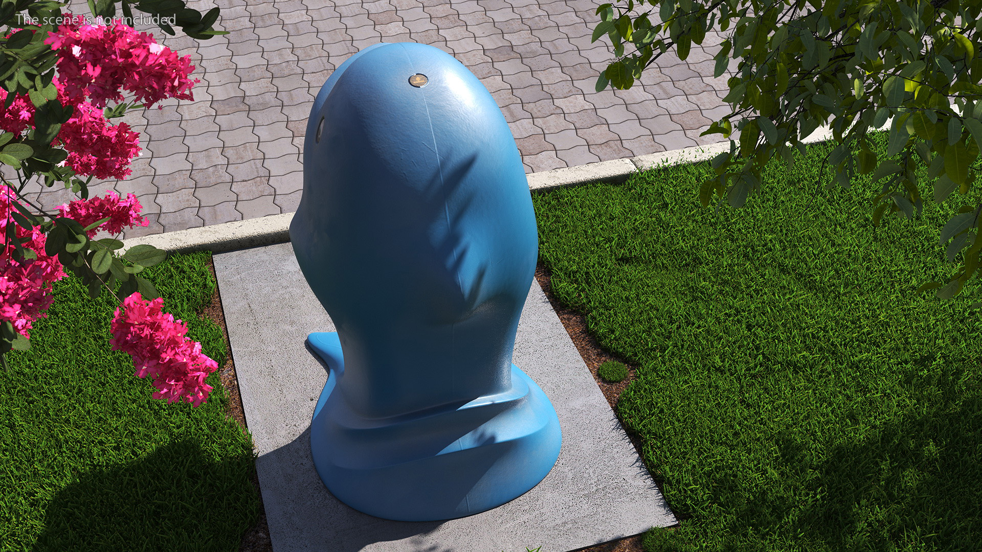 Used Dolphin-Shaped Trash Can 3D model