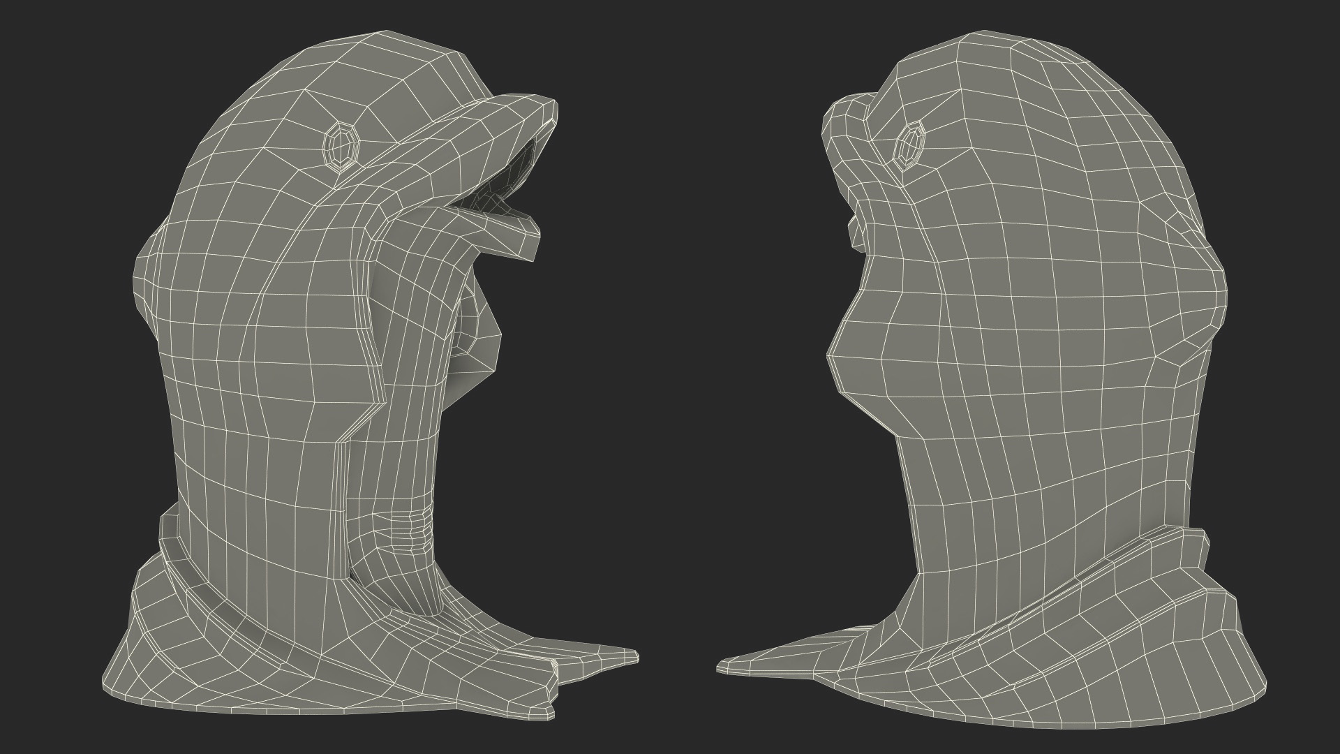 Used Dolphin-Shaped Trash Can 3D model