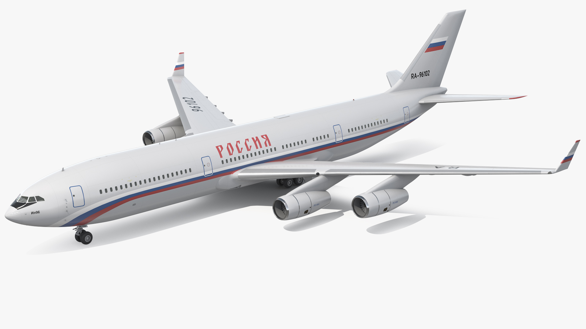 Airplane IL-96-400 Rossya Airlines 3D model