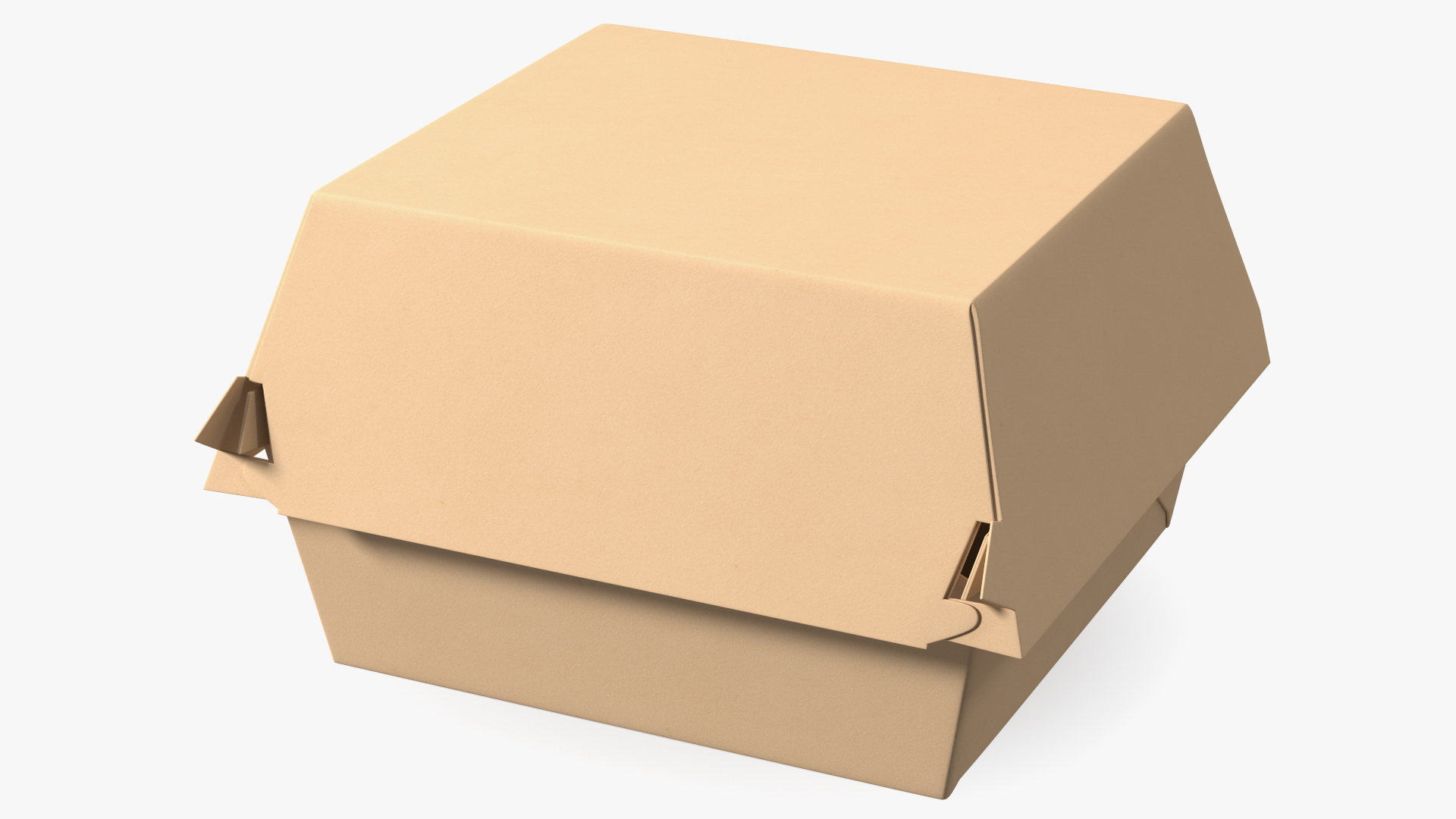 3D Burger Box Closed Brown model