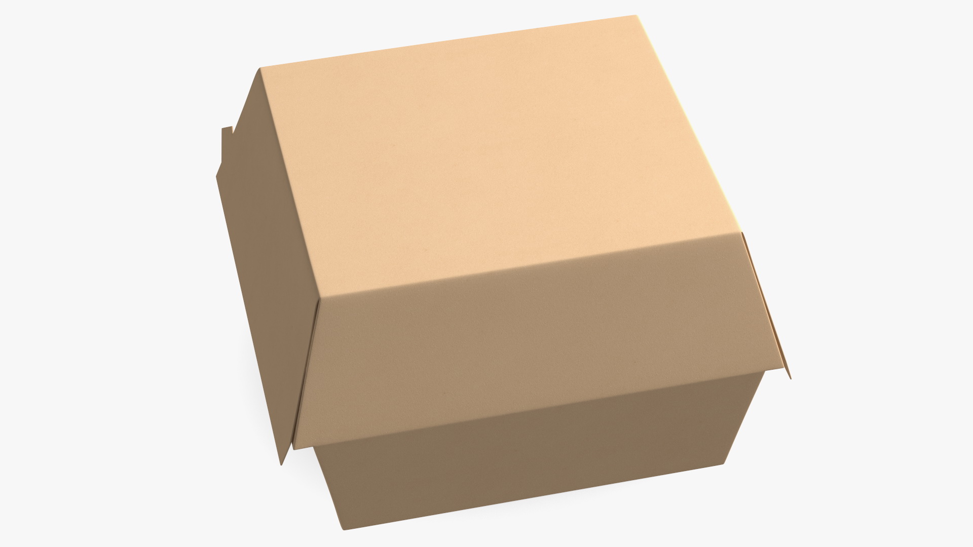 3D Burger Box Closed Brown model