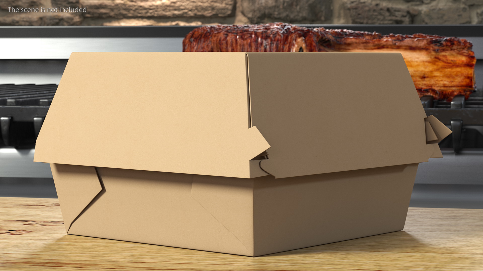 3D Burger Box Closed Brown model