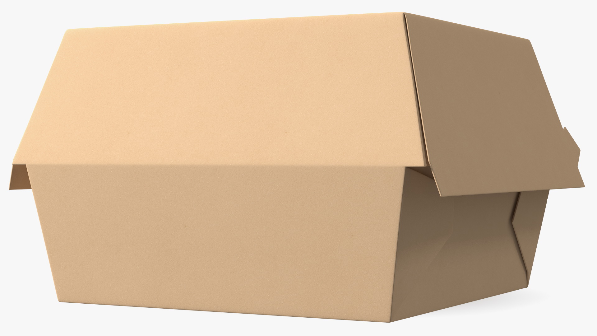 3D Burger Box Closed Brown model