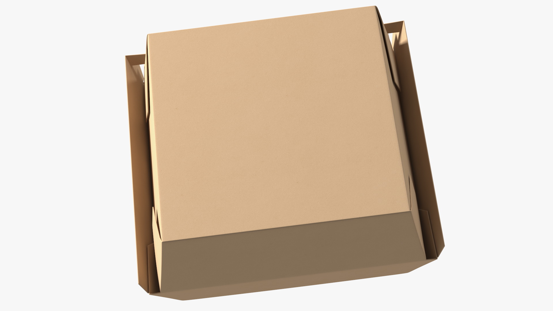 3D Burger Box Closed Brown model