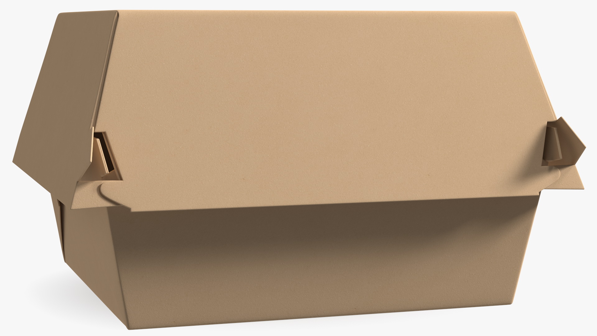 3D Burger Box Closed Brown model